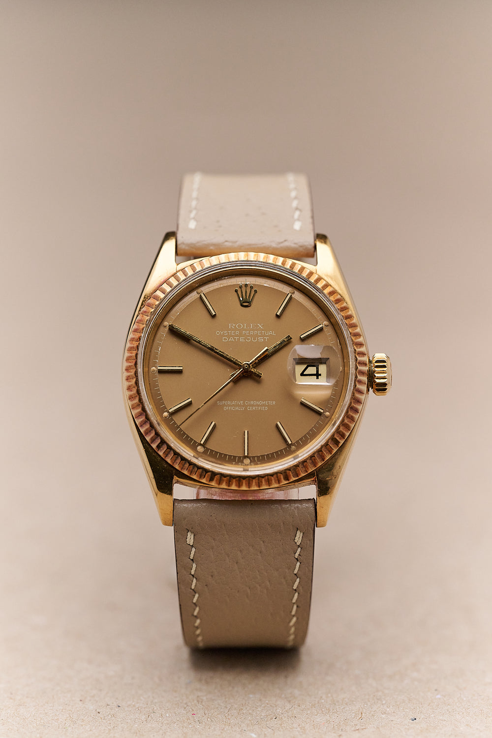 ROLEX DATEJUST 1601/8 18K ROSE GOLD 'CAPPUCCINO'