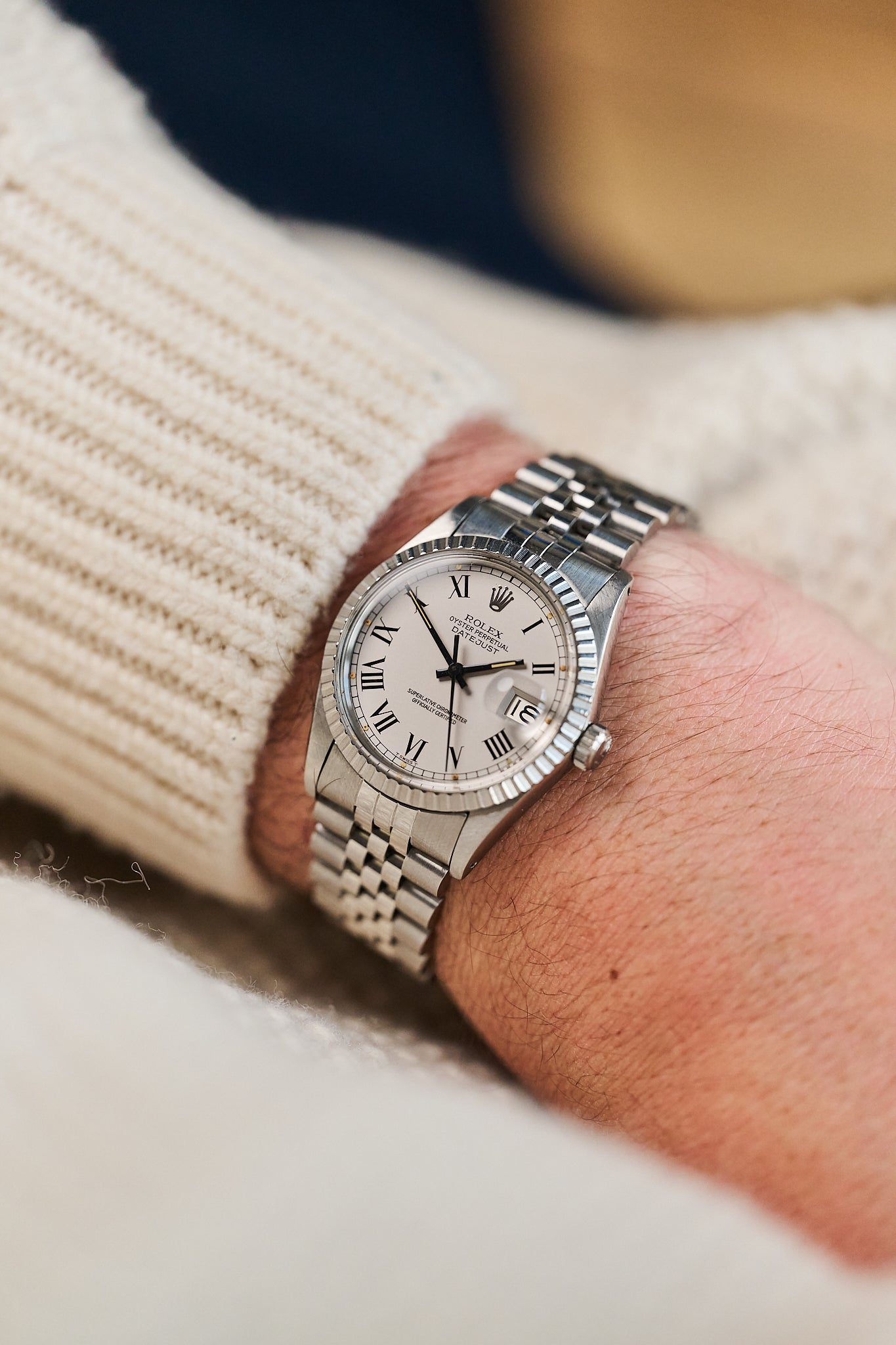 ROLEX DATEJUST 36 16030 'GREY BUCKLEY DIAL'