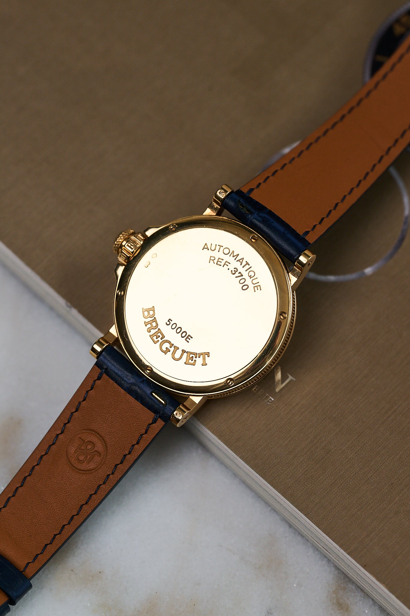 BREGUET MARINE 18K YELLOW GOLD 'HORA MUNDI' 3700BA