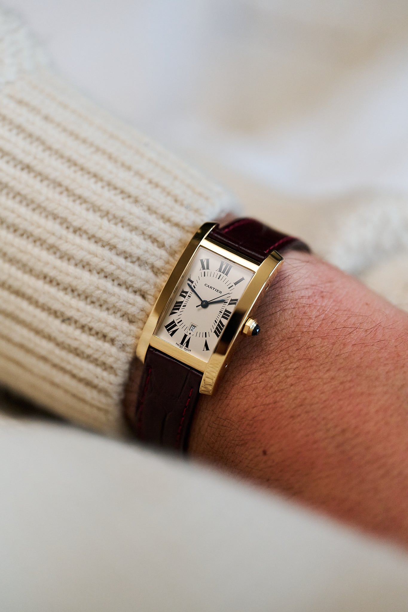 CARTIER TANK AMÉRICAINE '18K YELLOW GOLD' AUTOMATIC