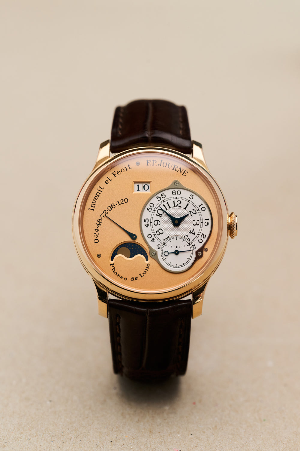 F.P.JOURNE OCTA LUNE L 38MM 18K PINK GOLD