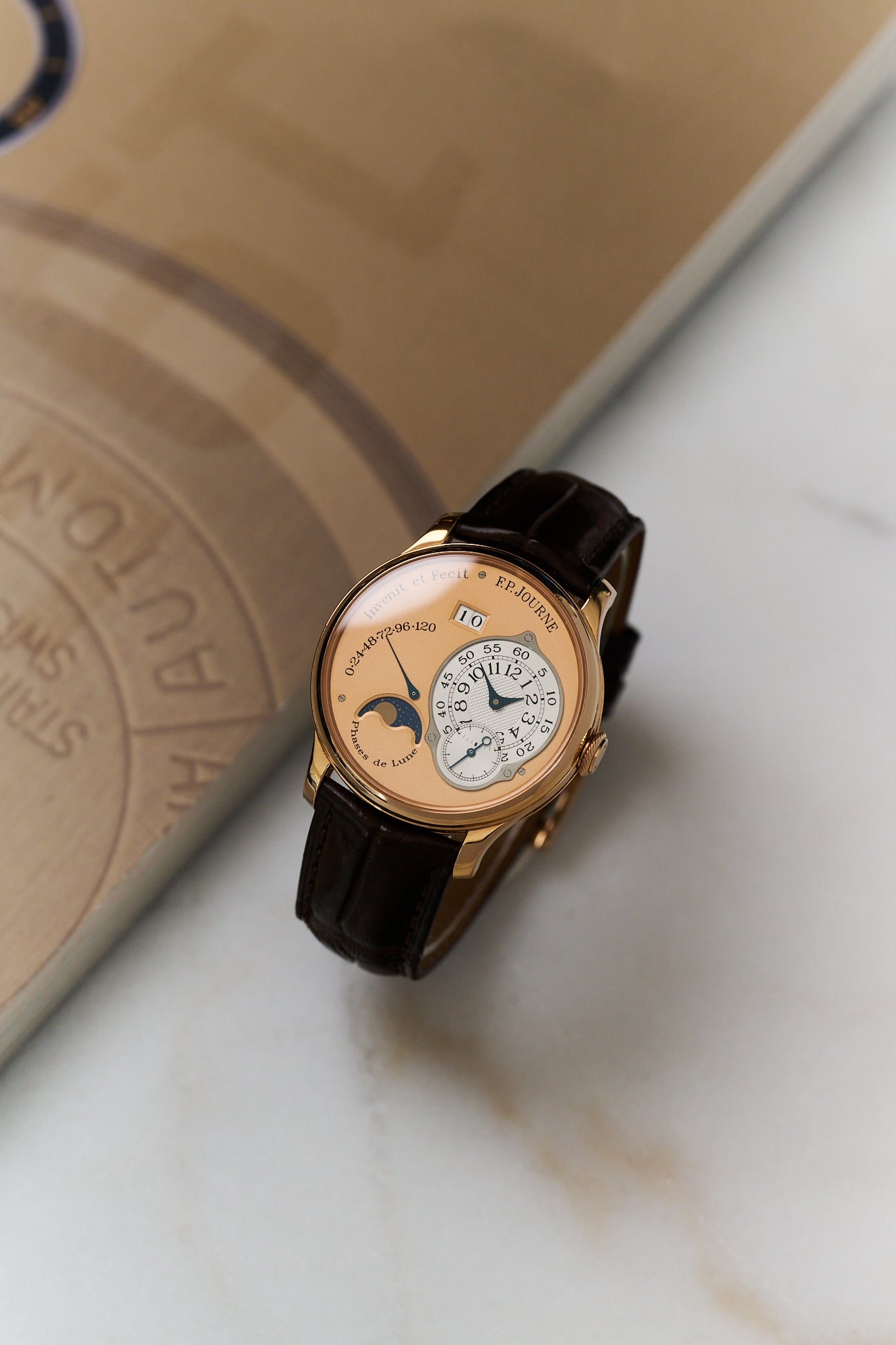 F.P.JOURNE OCTA LUNE L 38MM 18K PINK GOLD