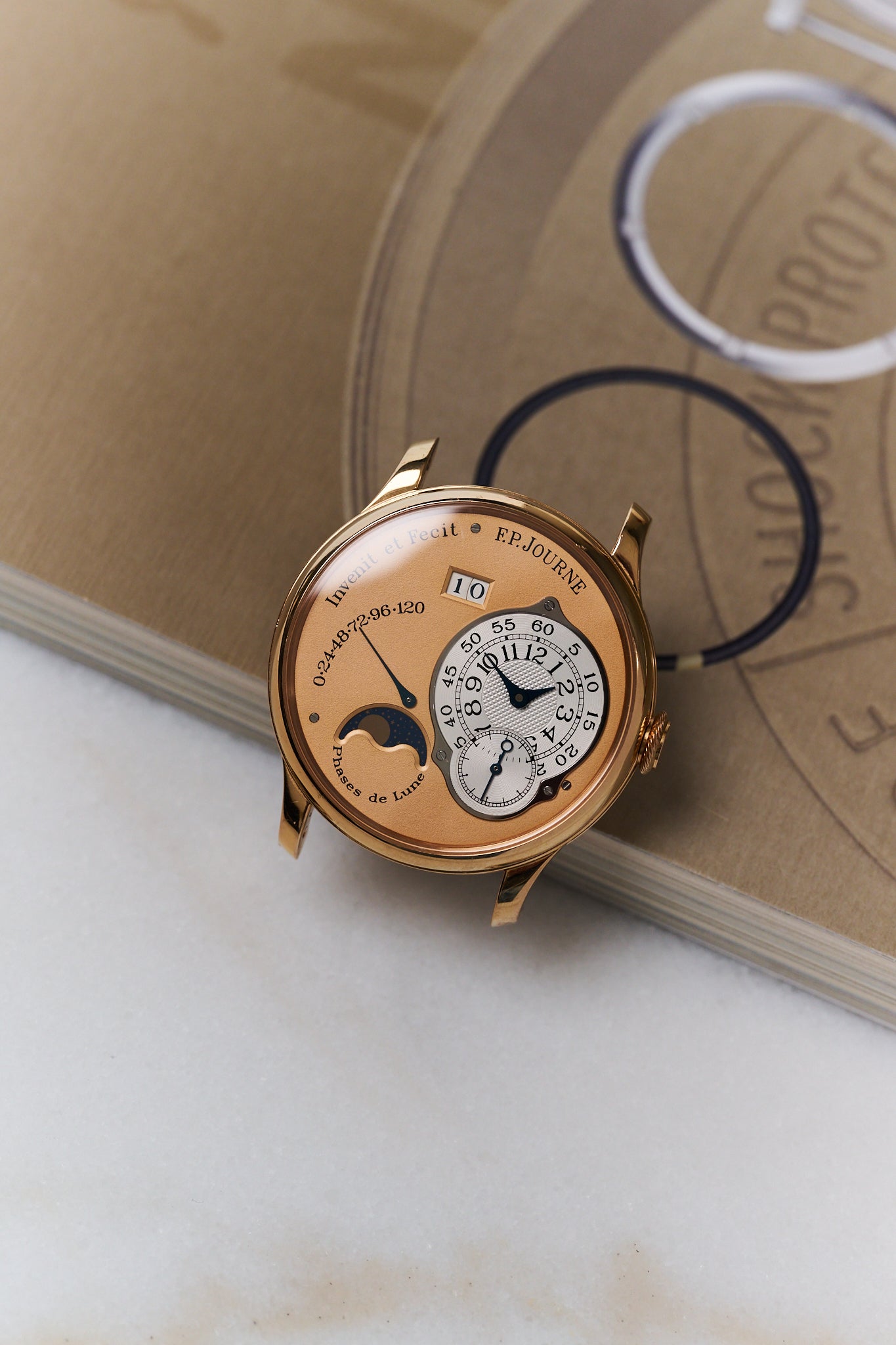 F.P.JOURNE OCTA LUNE L 38MM 18K PINK GOLD