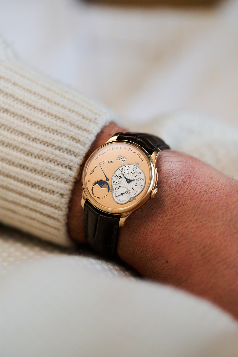 F.P.JOURNE OCTA LUNE L 38MM 18K PINK GOLD