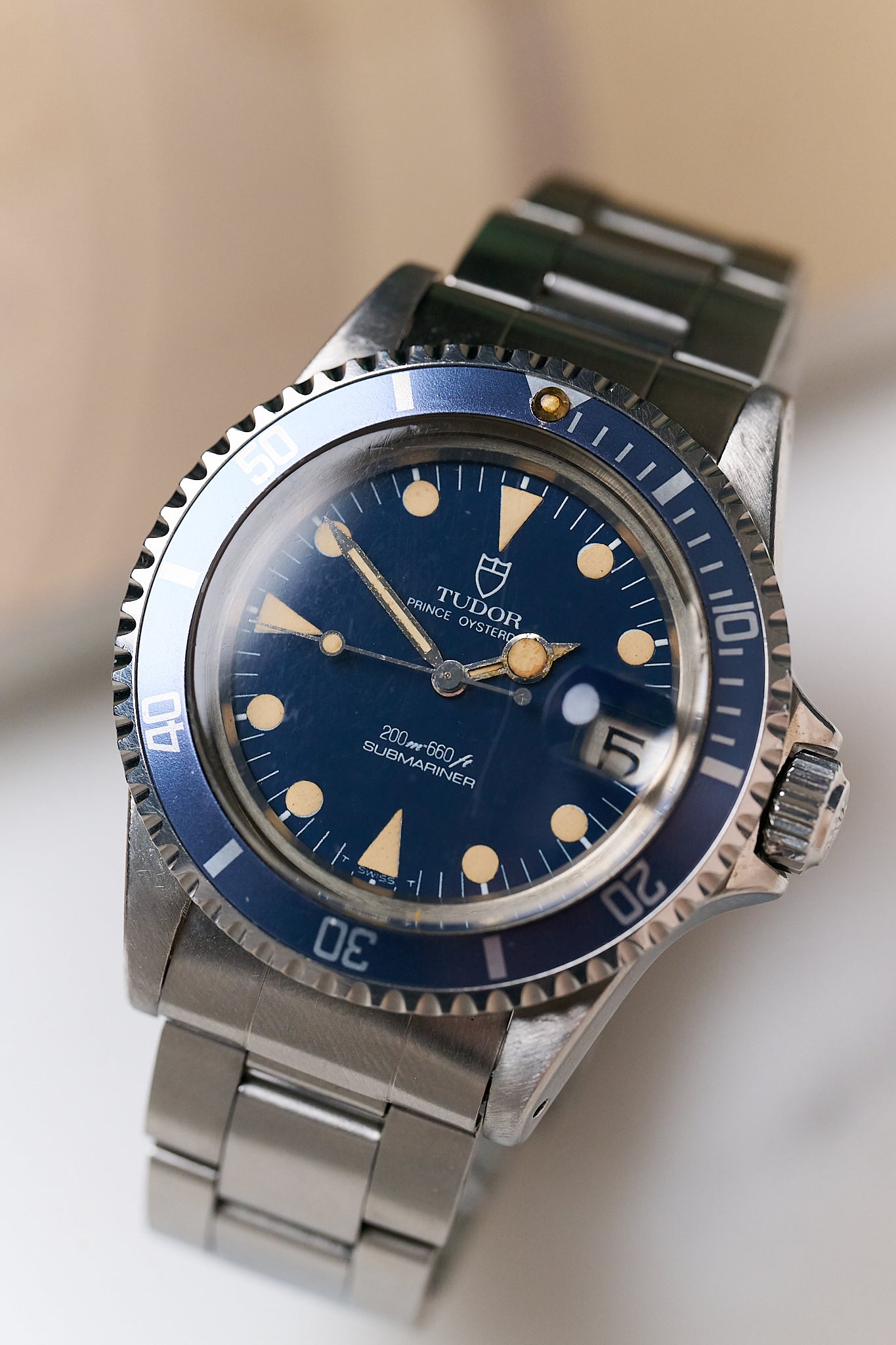 TUDOR SUBMARINER DATE 76100 'LOLLIPOP' BLUE