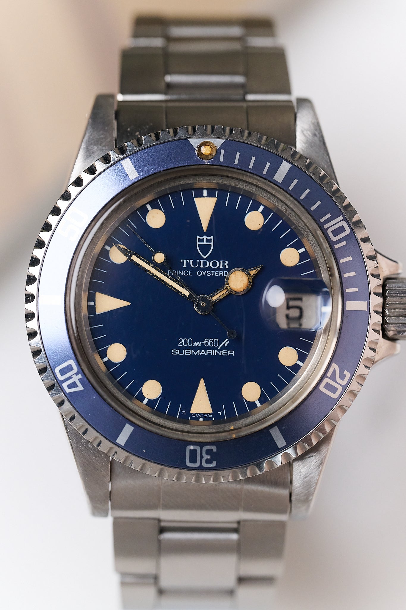 TUDOR SUBMARINER DATE 76100 'LOLLIPOP' BLUE