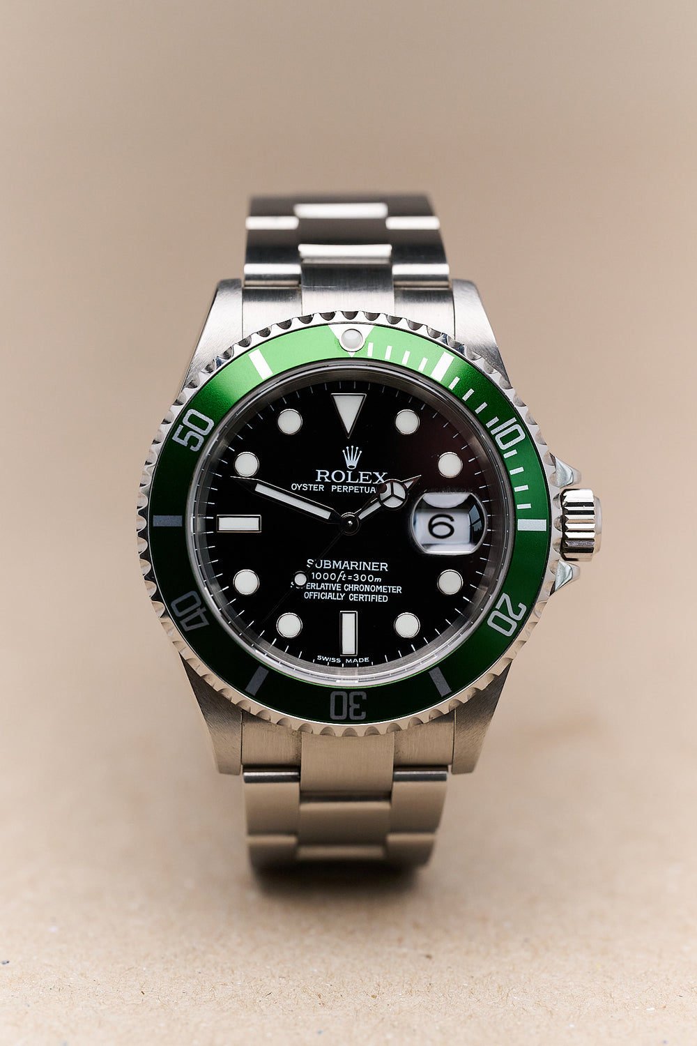 ROLEX SUBMARINER DATE 16610LV FLAT FOUR 'ERROR DIAL' NOS