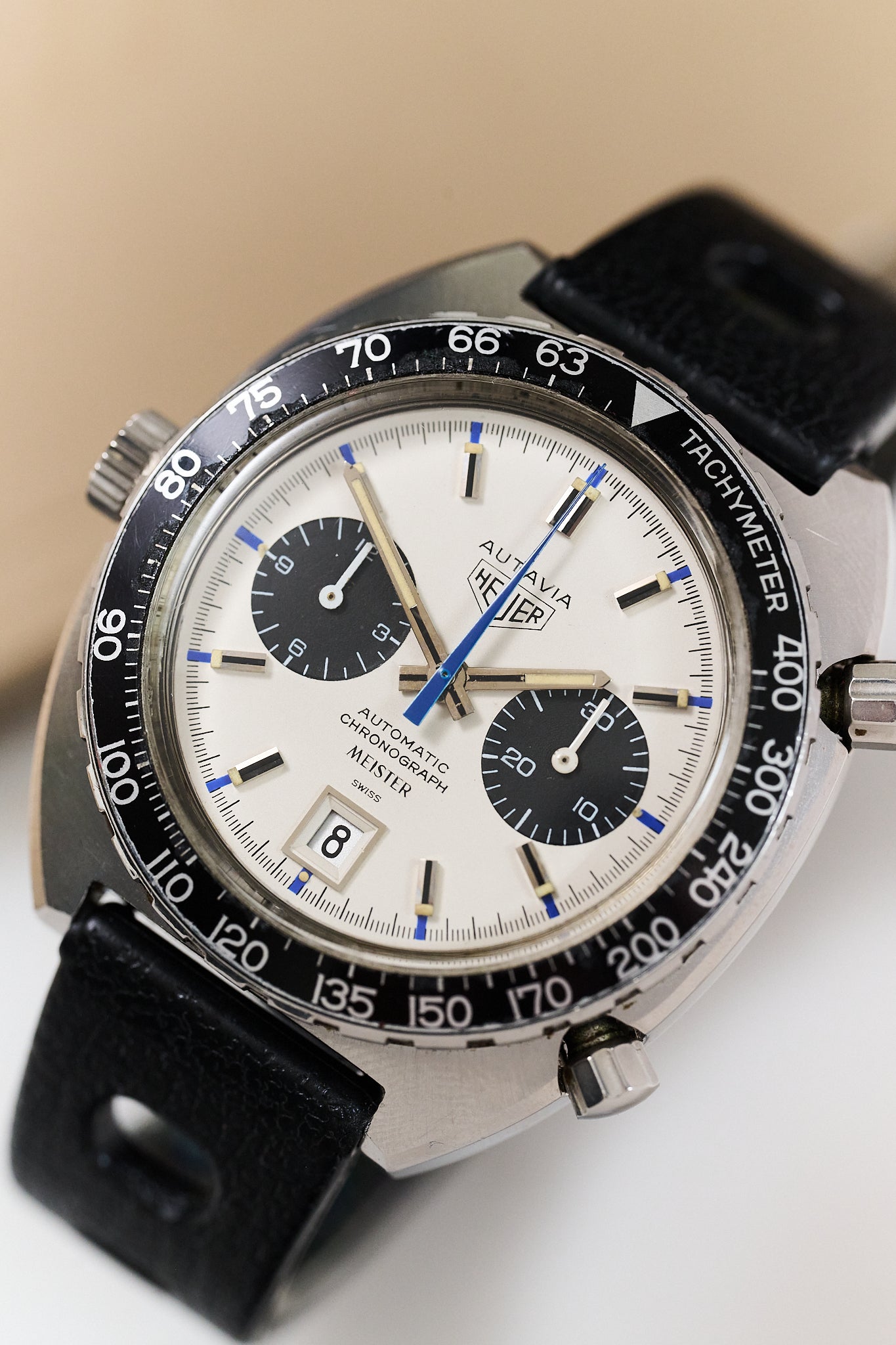 HEUER AUTAVIA 1163 'JO SIFFERT' MEISTER DOUBLE SIGNED
