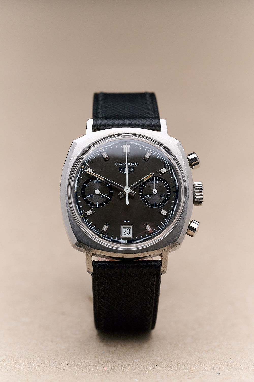 HEUER CAMARO DATO 7843 'CHARCOAL DIAL'