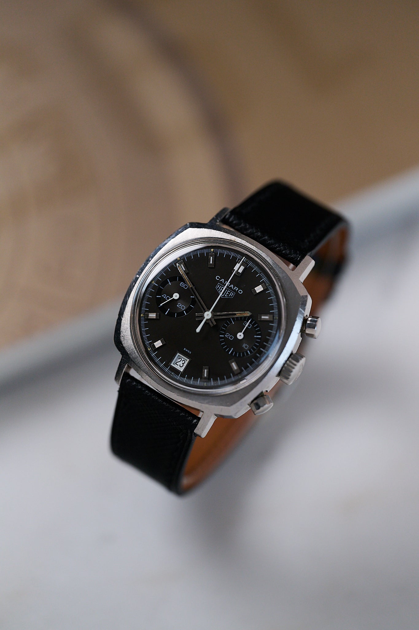 HEUER CAMARO DATO 7843 'CHARCOAL DIAL'