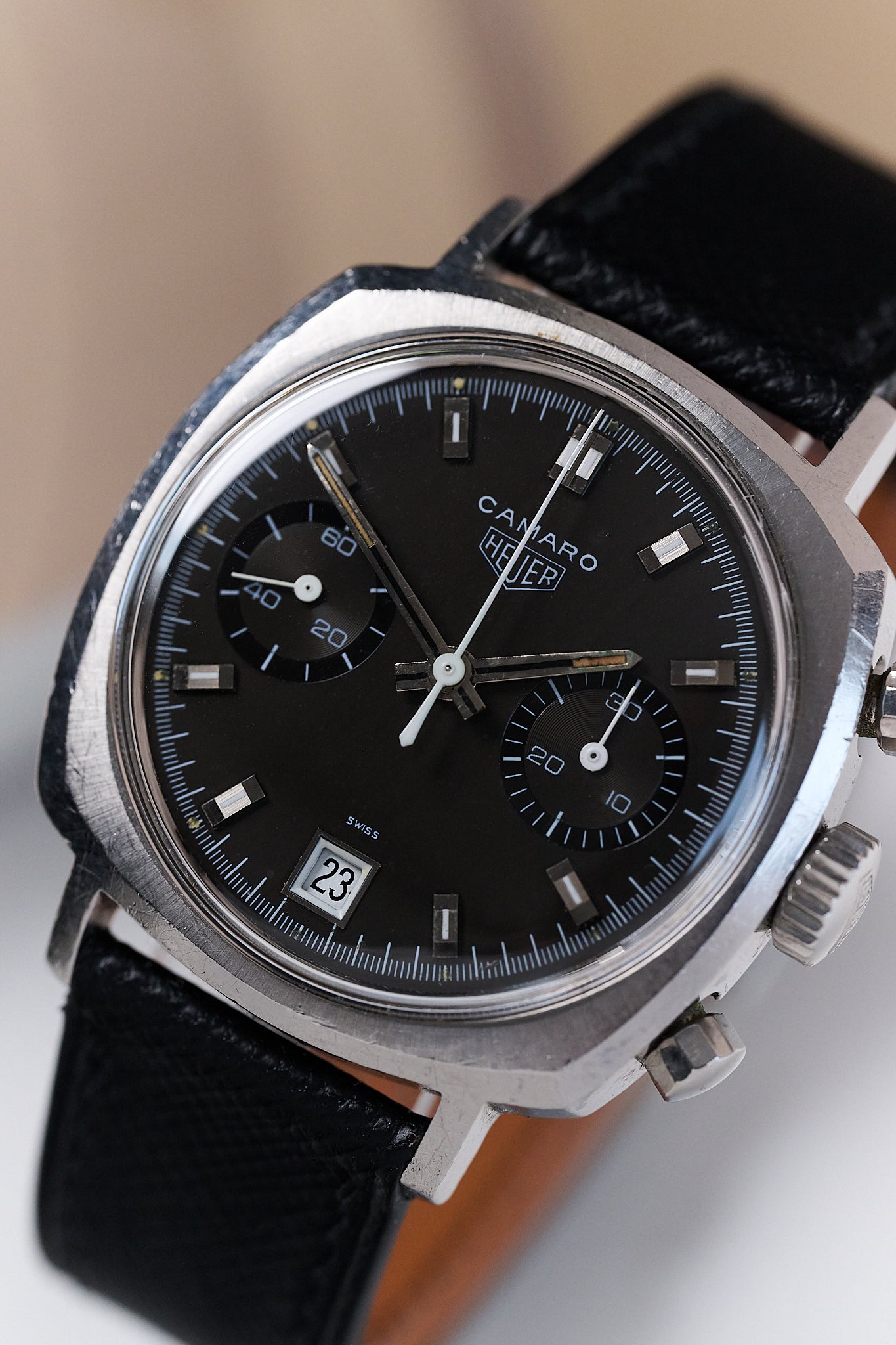 HEUER CAMARO DATO 7843 'CHARCOAL DIAL'