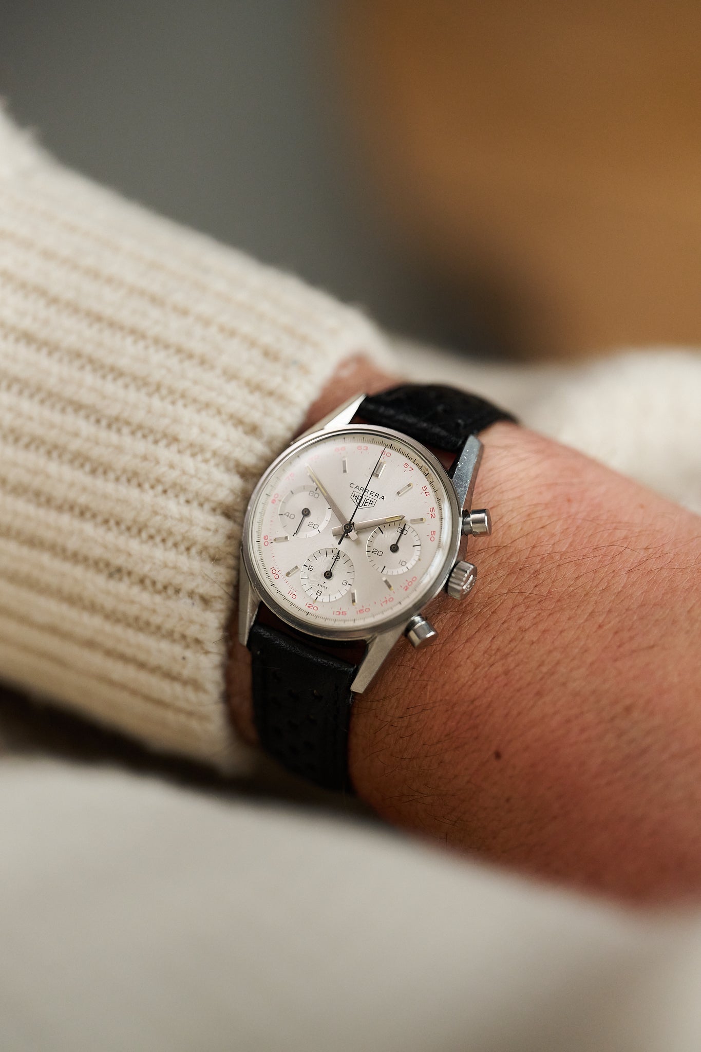 HEUER CARRERA 2447T 'FIRST EXECUTION' TACHYMETER DIAL