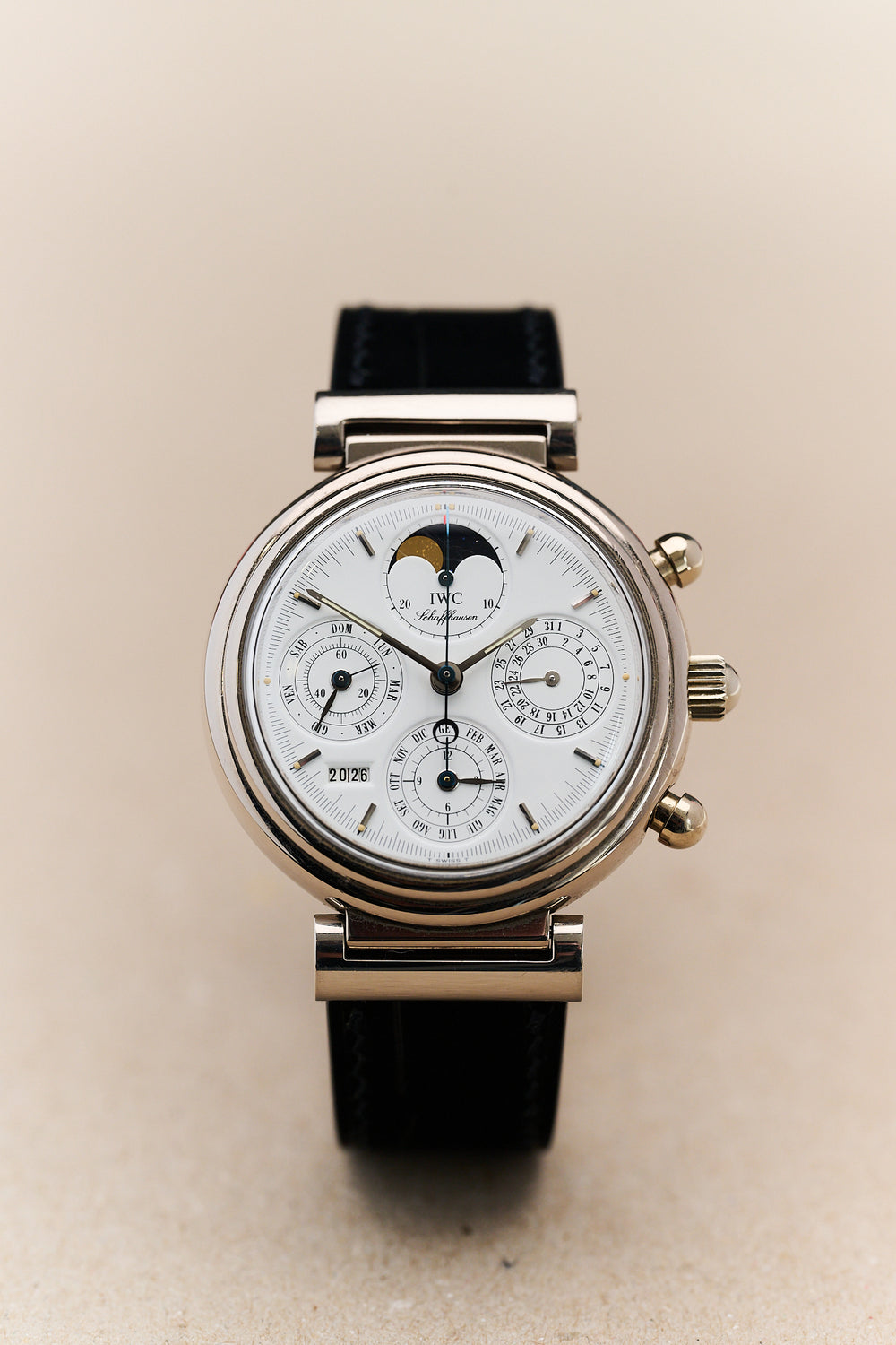 IWC DA VINCI 18K WHITE GOLD 'PERPETUAL CALENDAR 'CHRONOGRAPH'