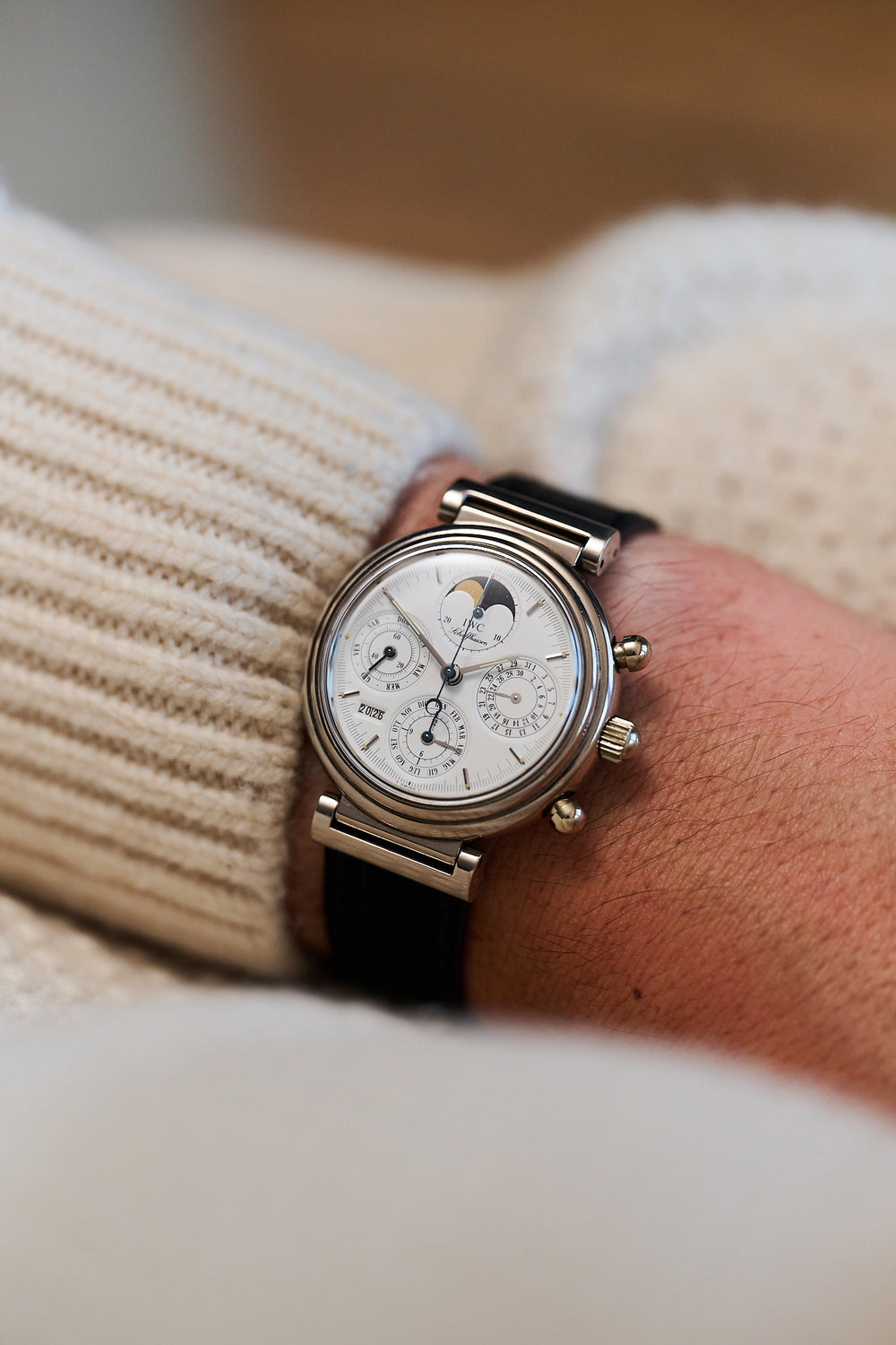 IWC DA VINCI 18K WHITE GOLD 'PERPETUAL CALENDAR 'CHRONOGRAPH'