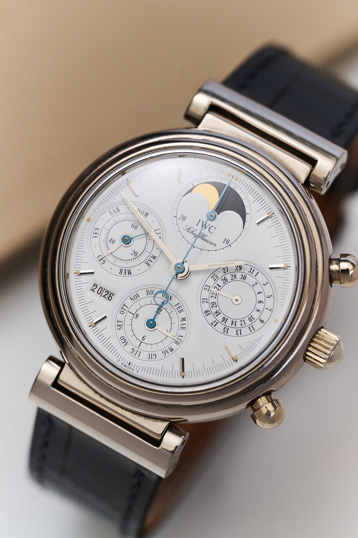 IWC DA VINCI 18K WHITE GOLD 'PERPETUAL CALENDAR 'CHRONOGRAPH'