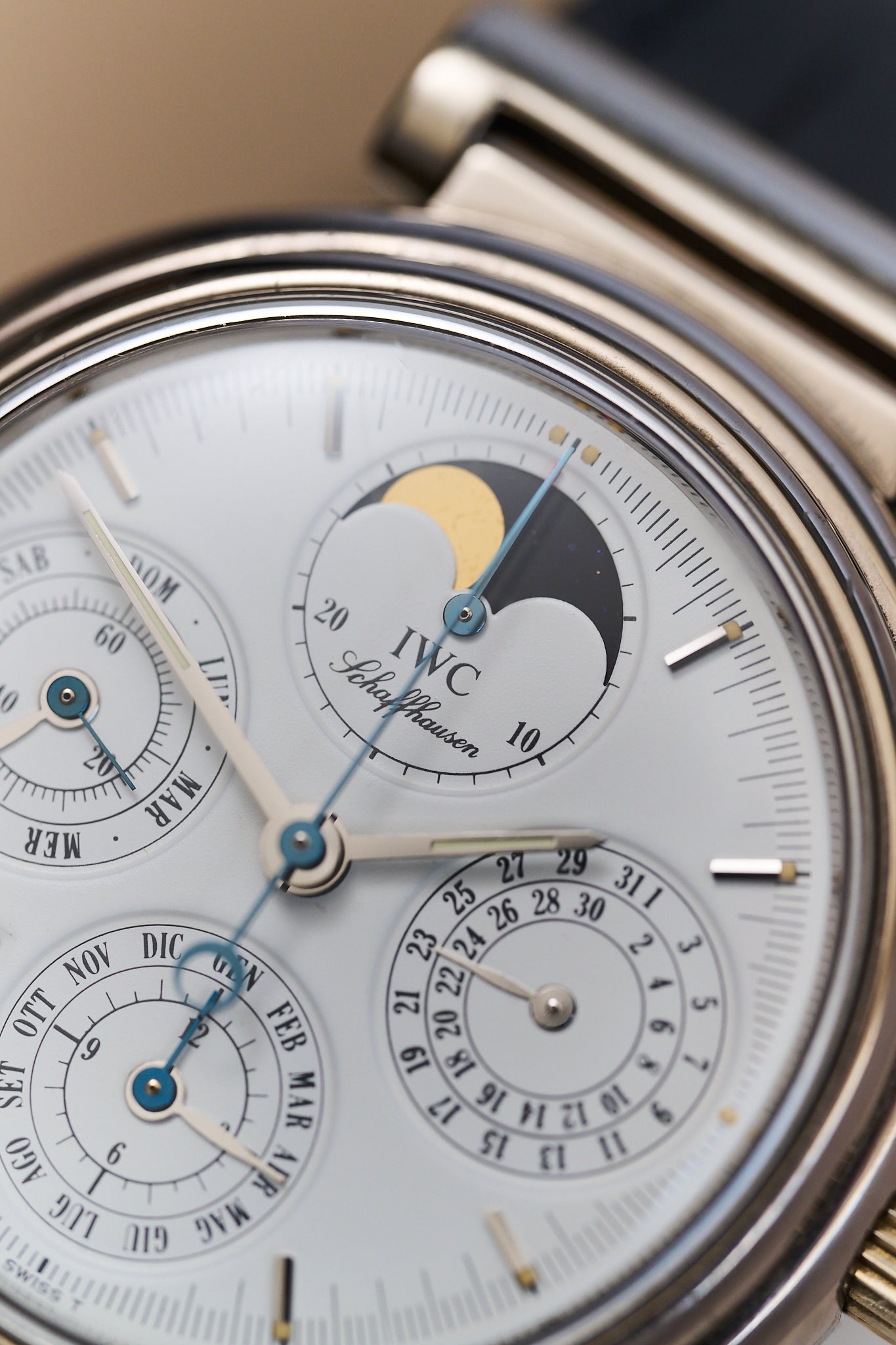 IWC DA VINCI 18K WHITE GOLD 'PERPETUAL CALENDAR 'CHRONOGRAPH'