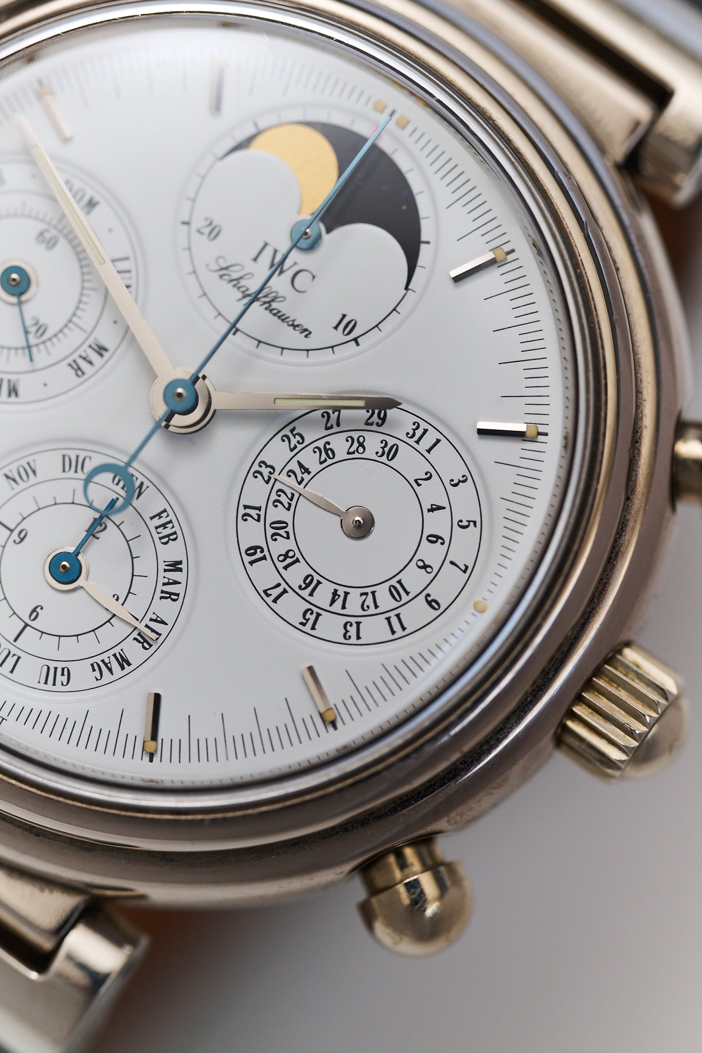 IWC DA VINCI 18K WHITE GOLD 'PERPETUAL CALENDAR 'CHRONOGRAPH'