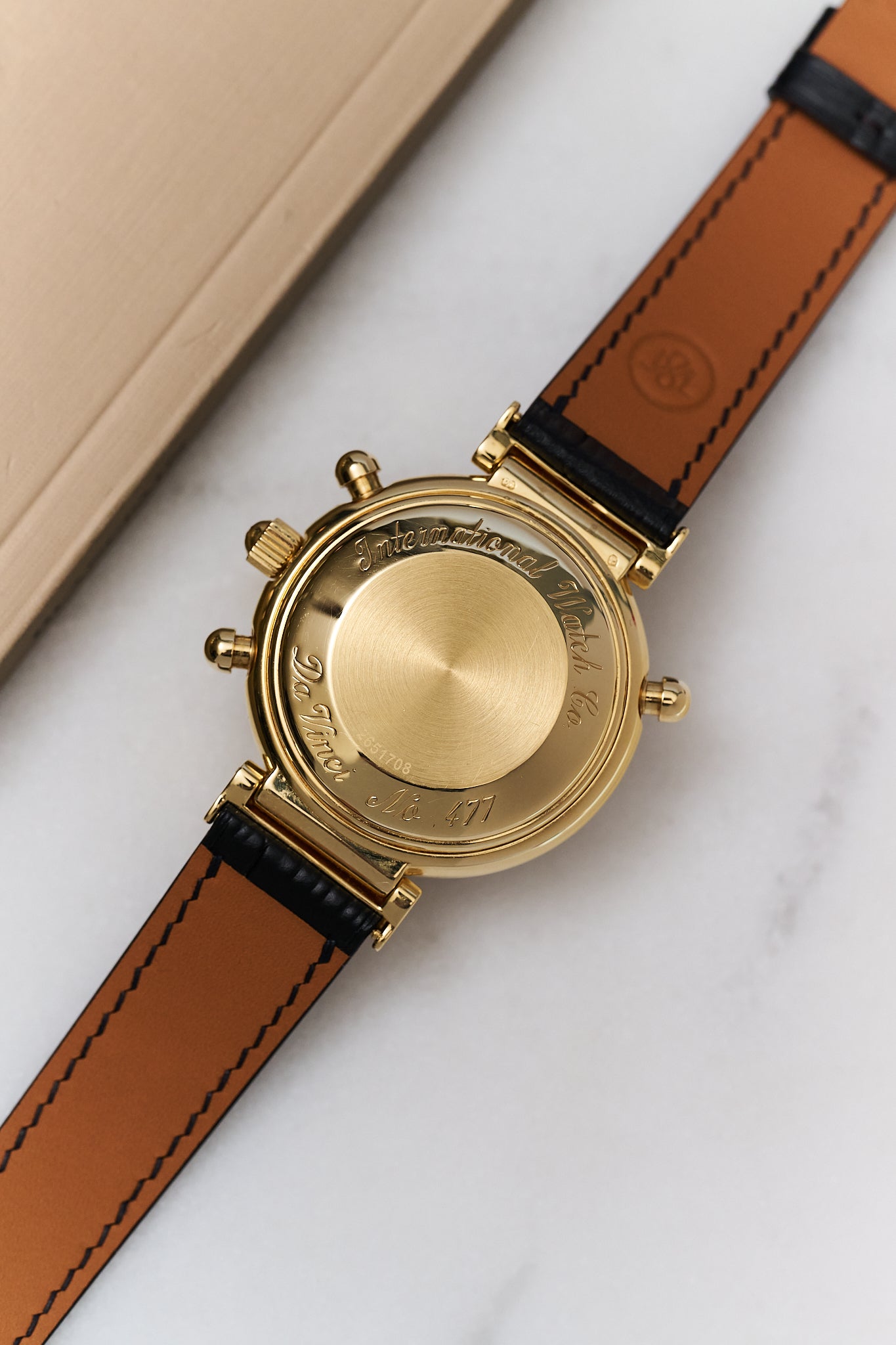 IWC DA VINCI 18K YELLOW GOLD PERPETUAL CALENDAR CHRONOGRAPH 'RATTRAPANTE'