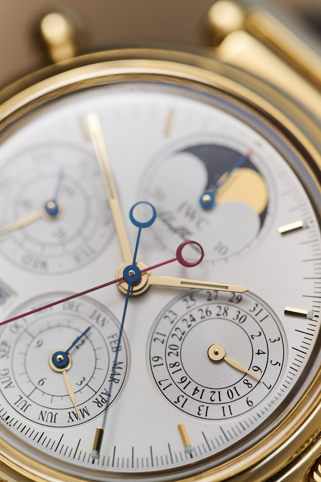IWC DA VINCI 18K YELLOW GOLD PERPETUAL CALENDAR CHRONOGRAPH 'RATTRAPANTE'