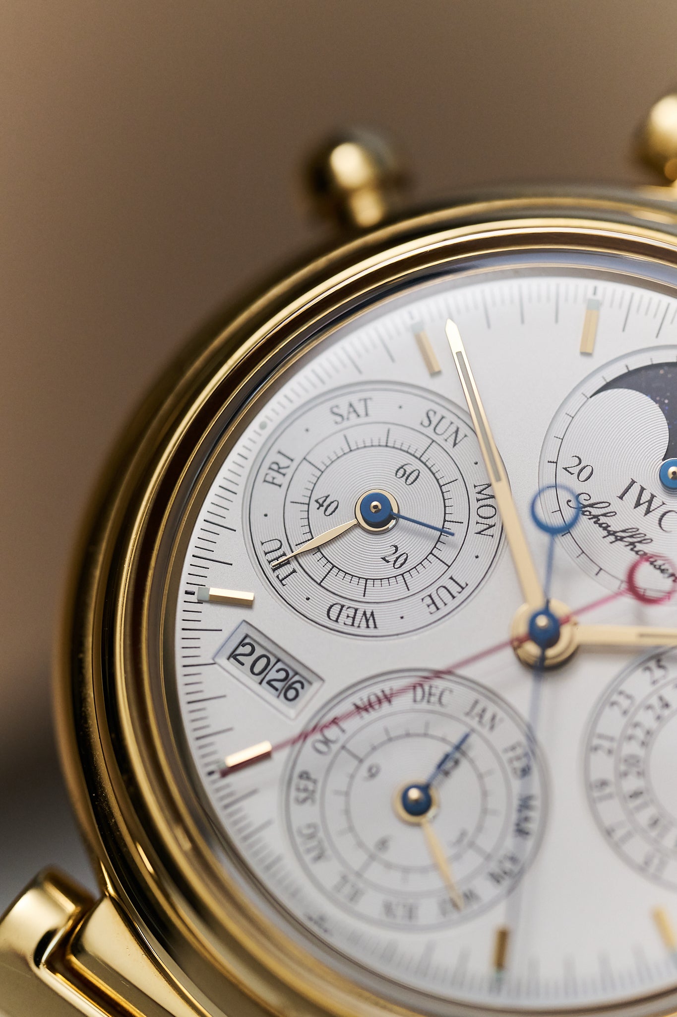 IWC DA VINCI 18K YELLOW GOLD PERPETUAL CALENDAR CHRONOGRAPH 'RATTRAPANTE'