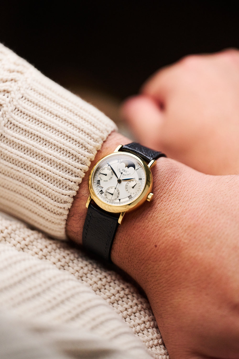 IWC PORTOFINO 18K YELLOW GOLD PERPETUAL CALENDAR