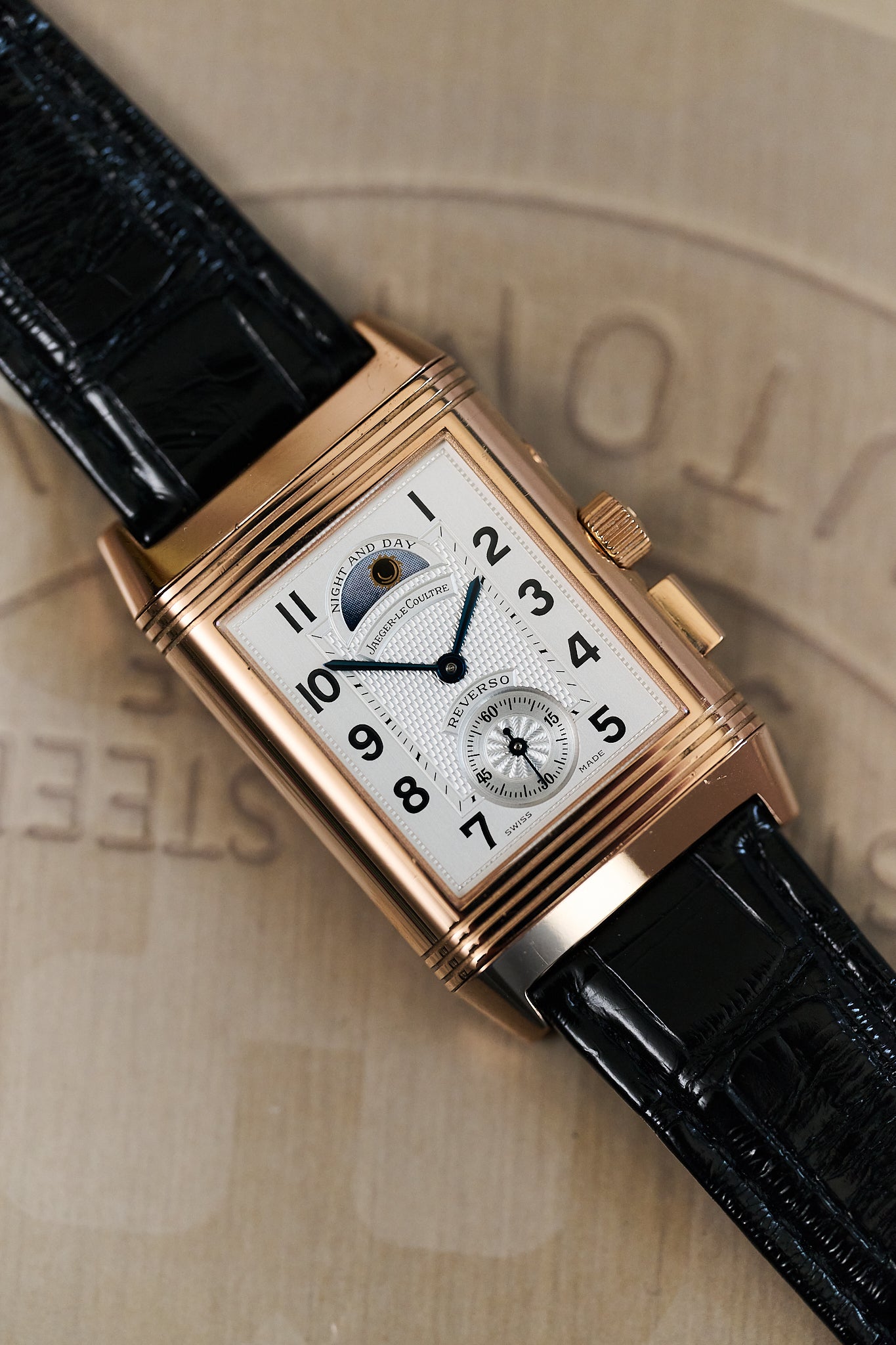 JAEGER-LECOULTRE REVERSO 270.2.58 18K ROSE GOLD 'GÉOGRAPHIQUE' FULL SET