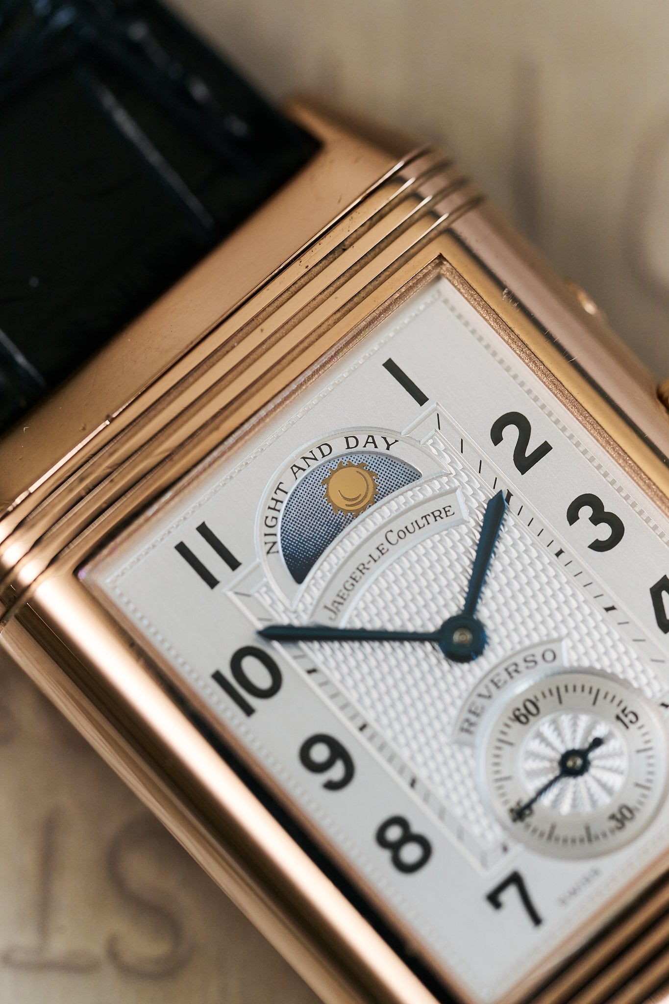 JAEGER-LECOULTRE REVERSO 270.2.58 18K ROSE GOLD 'GÉOGRAPHIQUE' FULL SET