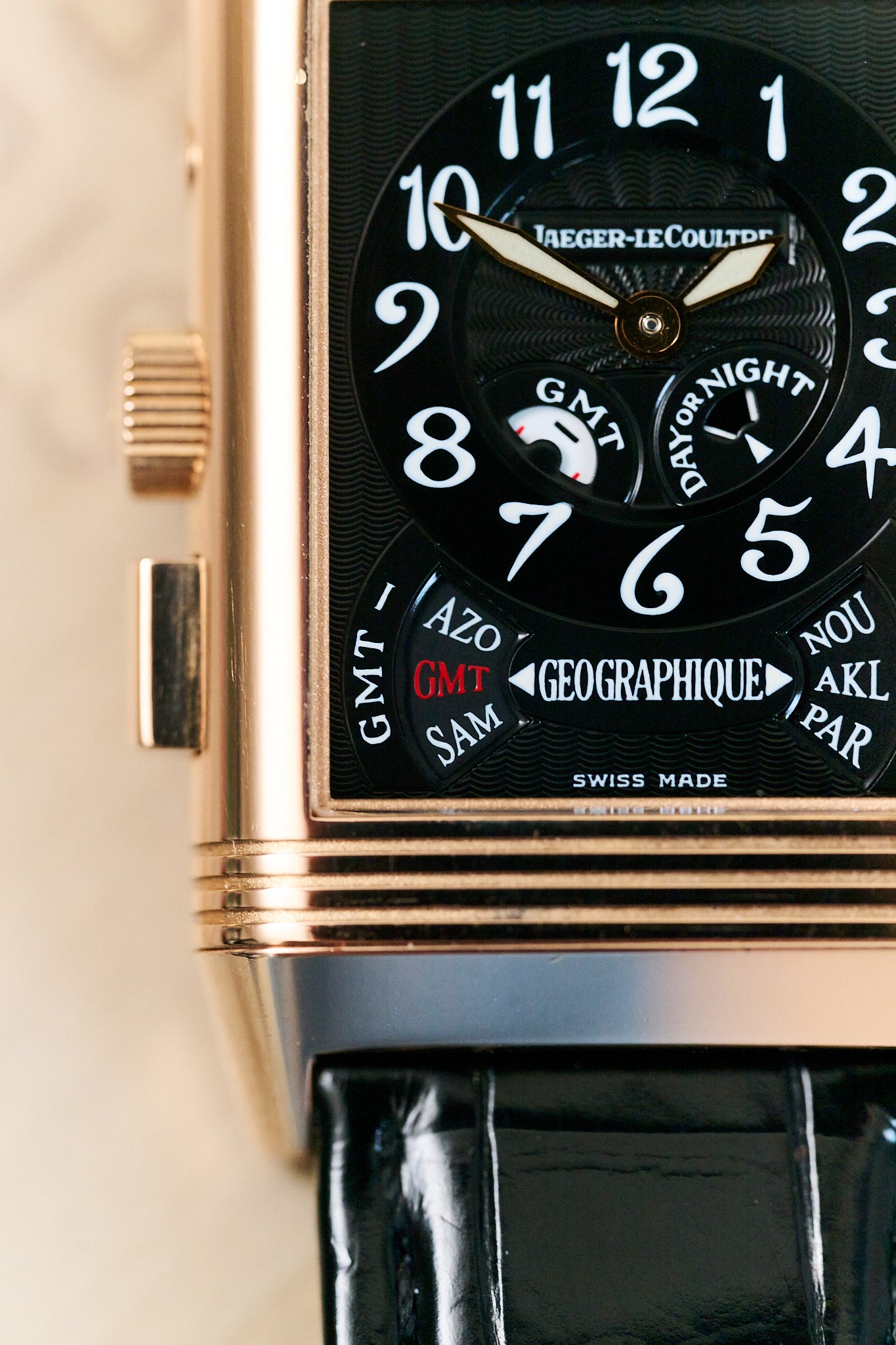 JAEGER-LECOULTRE REVERSO 270.2.58 18K ROSE GOLD 'GÉOGRAPHIQUE' FULL SET