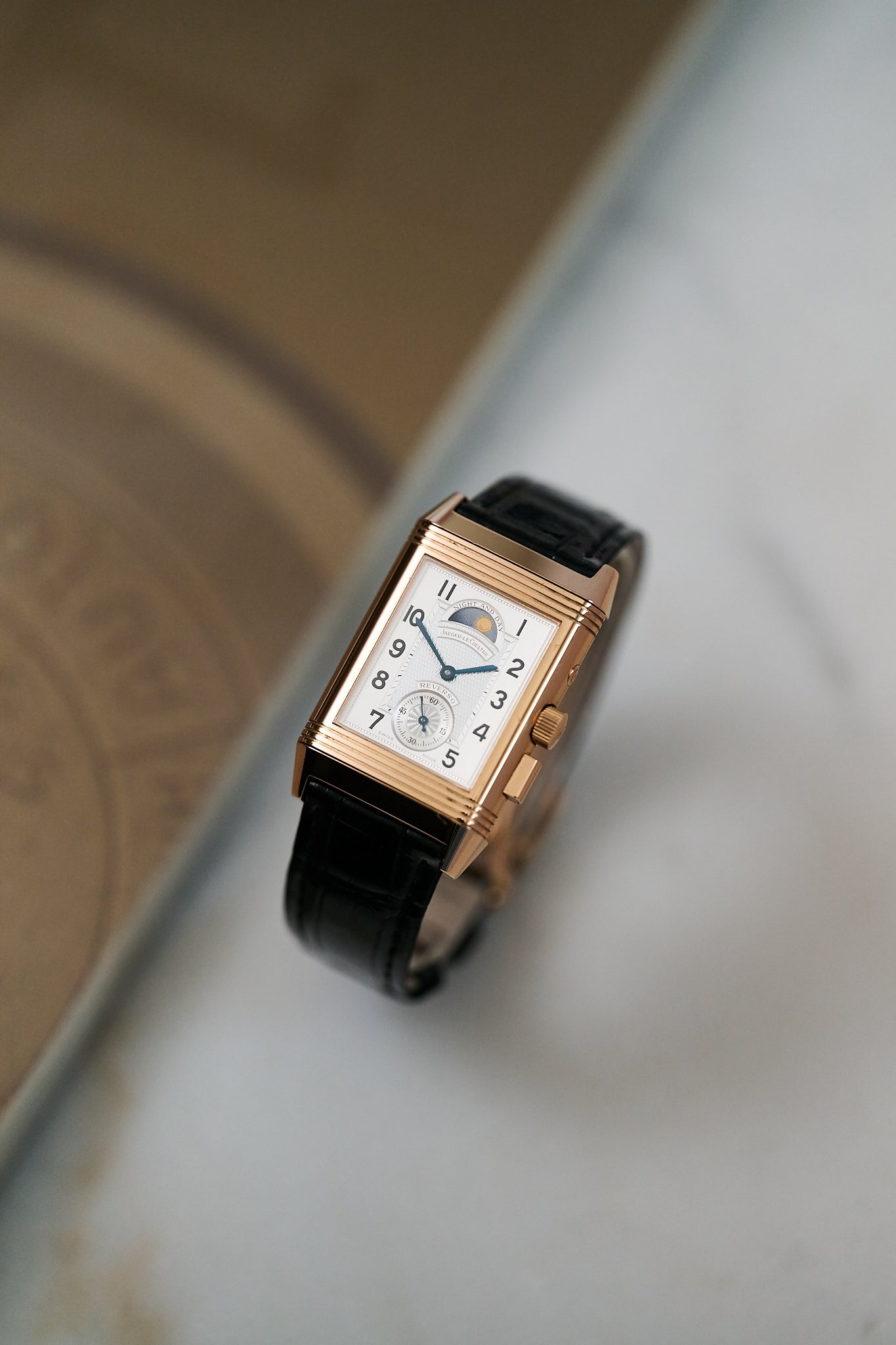 JAEGER-LECOULTRE REVERSO 270.2.58 18K ROSE GOLD 'GÉOGRAPHIQUE' FULL SET