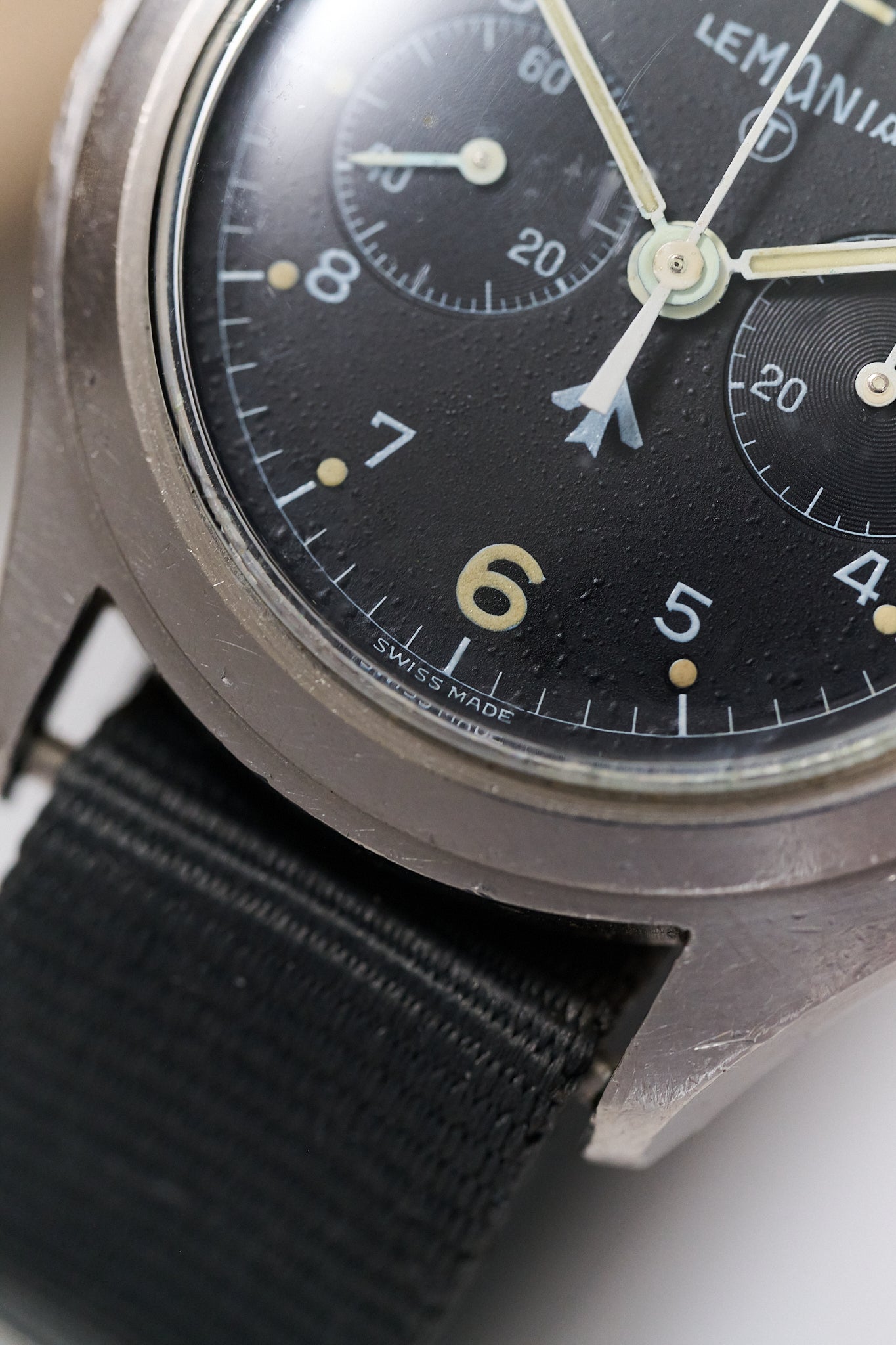 LEMANIA CHRONOGRAPH 818 'ROYAL NAVY ISSUED' 1975