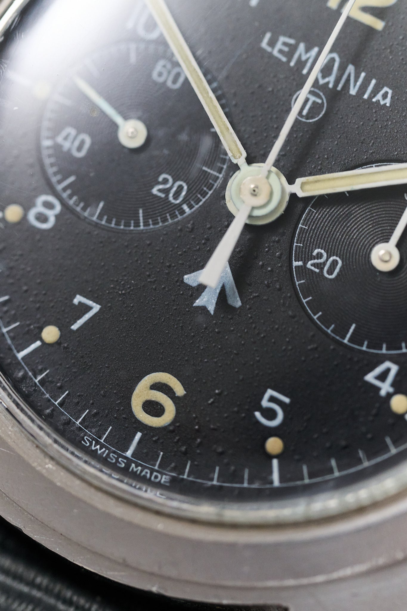 LEMANIA CHRONOGRAPH 818 'ROYAL NAVY ISSUED' 1975