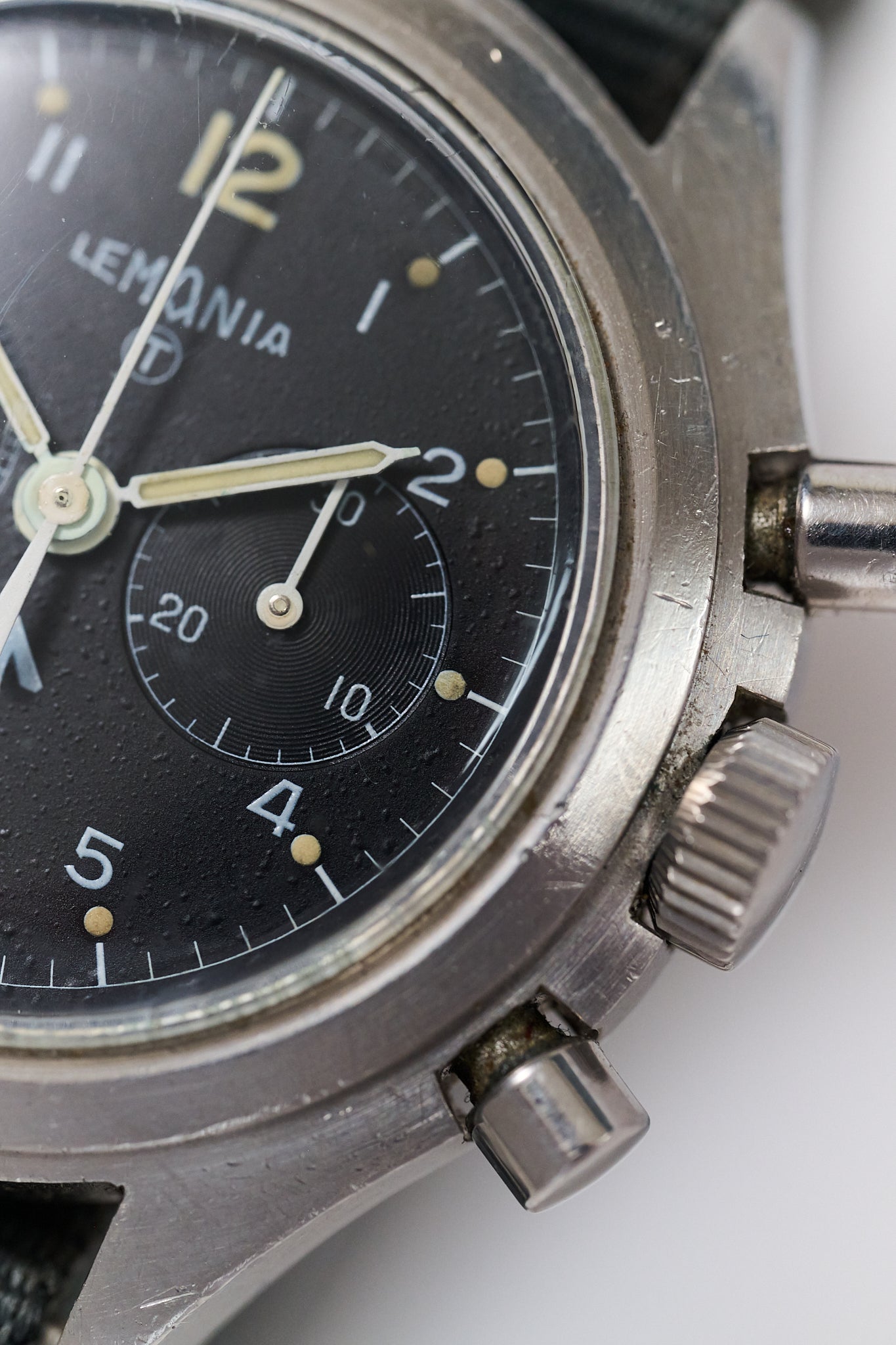 LEMANIA CHRONOGRAPH 818 'ROYAL NAVY ISSUED' 1975