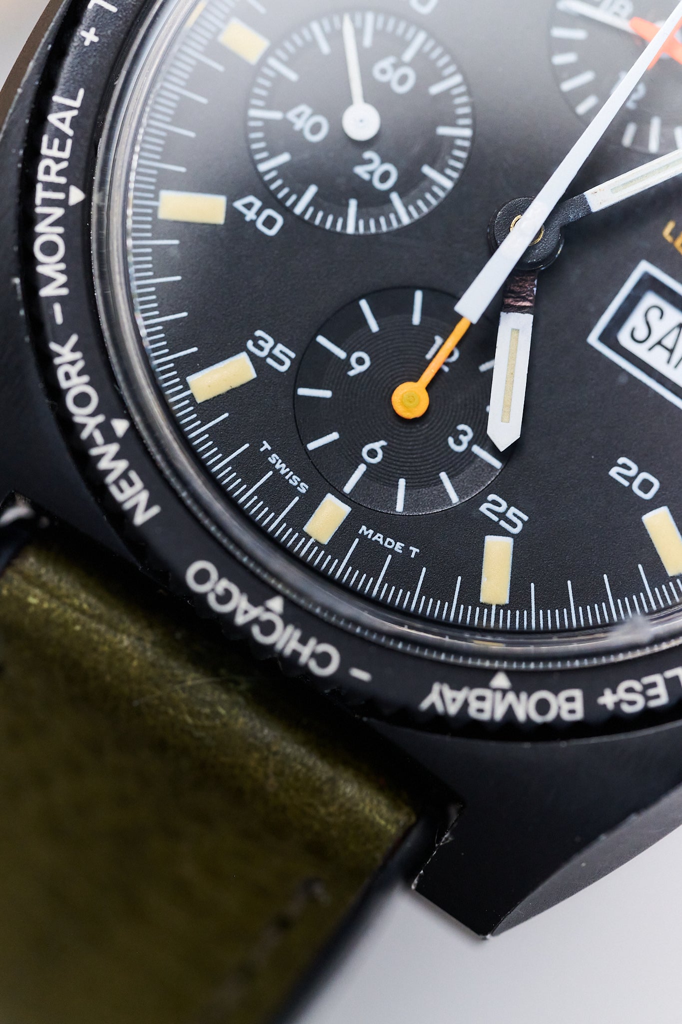 LEMANIA CHRONOGRAPH PVD 11002 'WORLD TIME BEZEL'