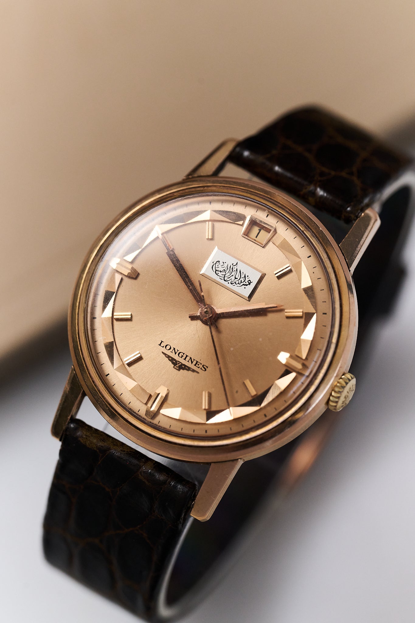 LONGINES CONQUEST 18K ROSE GOLD 'EMIR OF KUWAIT'
