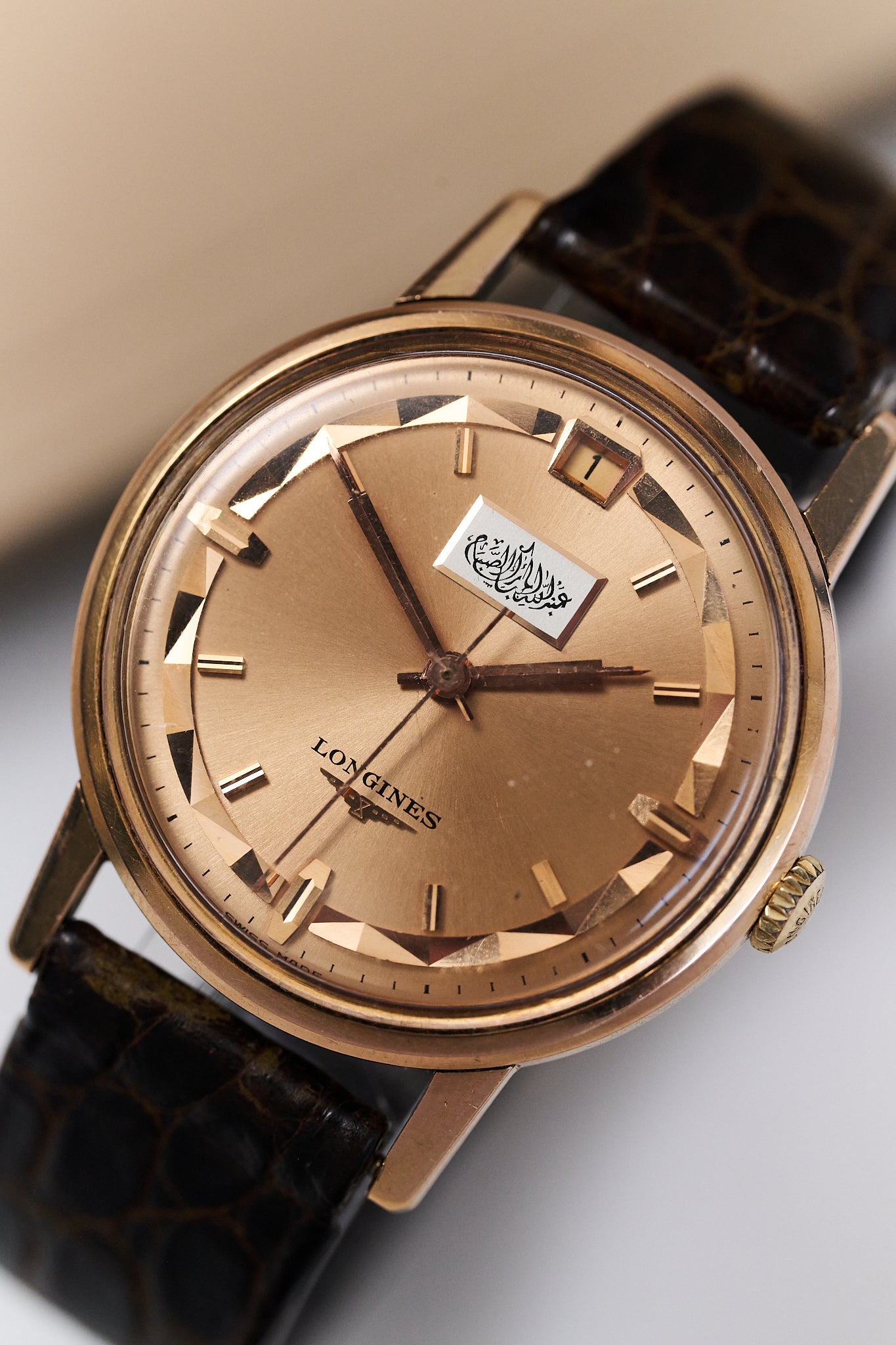 LONGINES CONQUEST 18K ROSE GOLD 'EMIR OF KUWAIT'