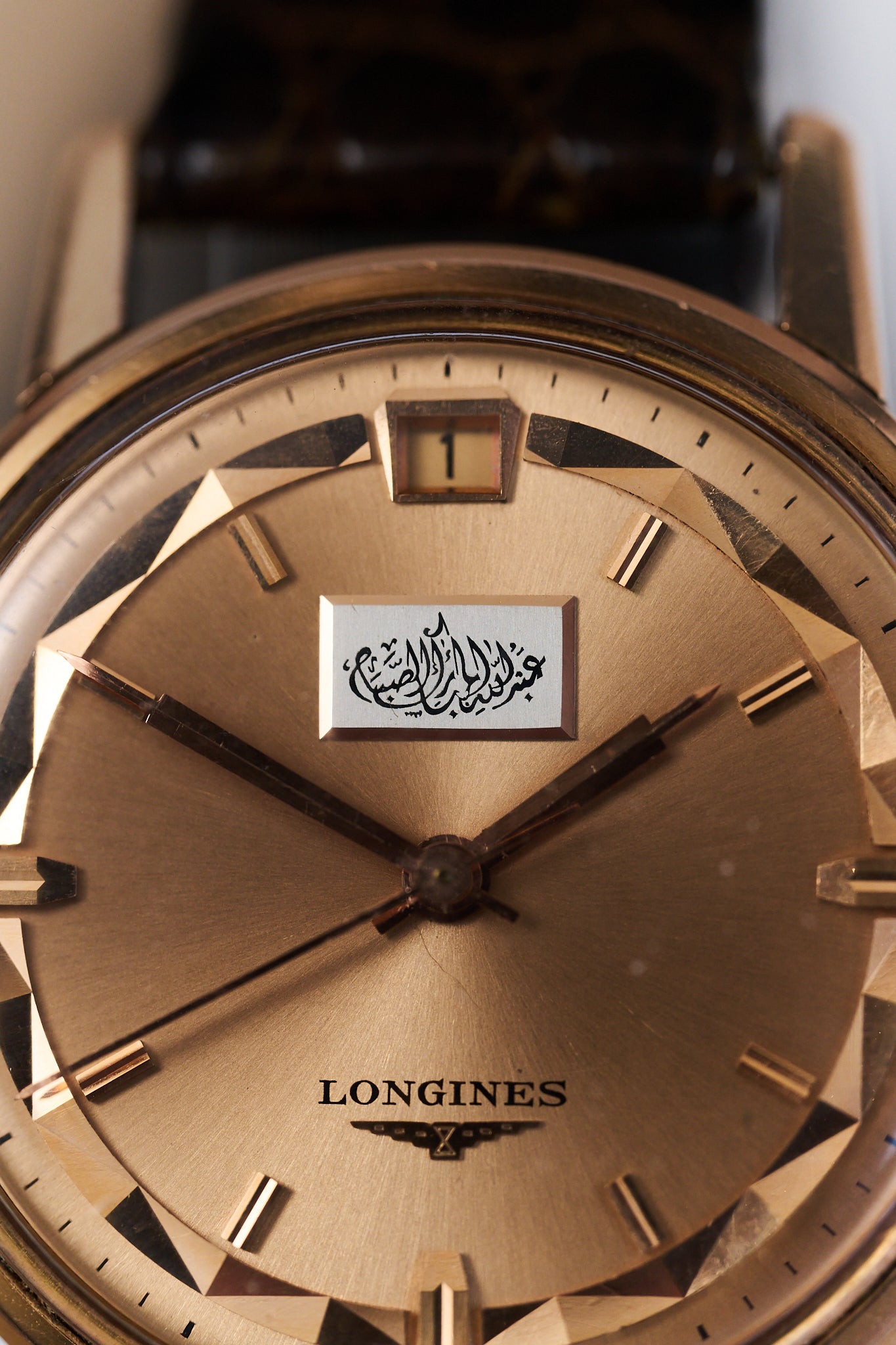 LONGINES CONQUEST 18K ROSE GOLD 'EMIR OF KUWAIT'