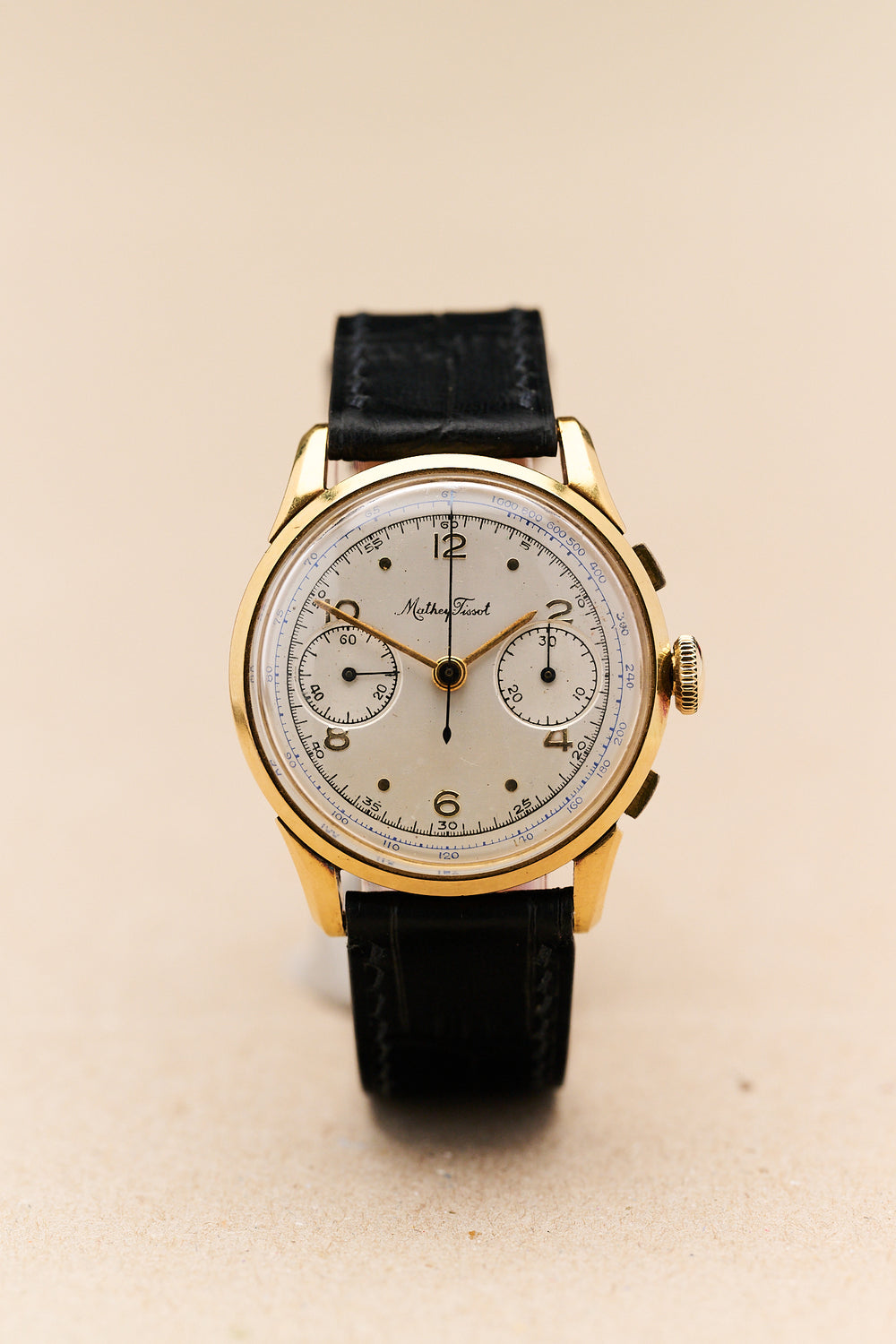 MATHEY-TISSOT 18K YELLOW GOLD CHRONOGRAPH