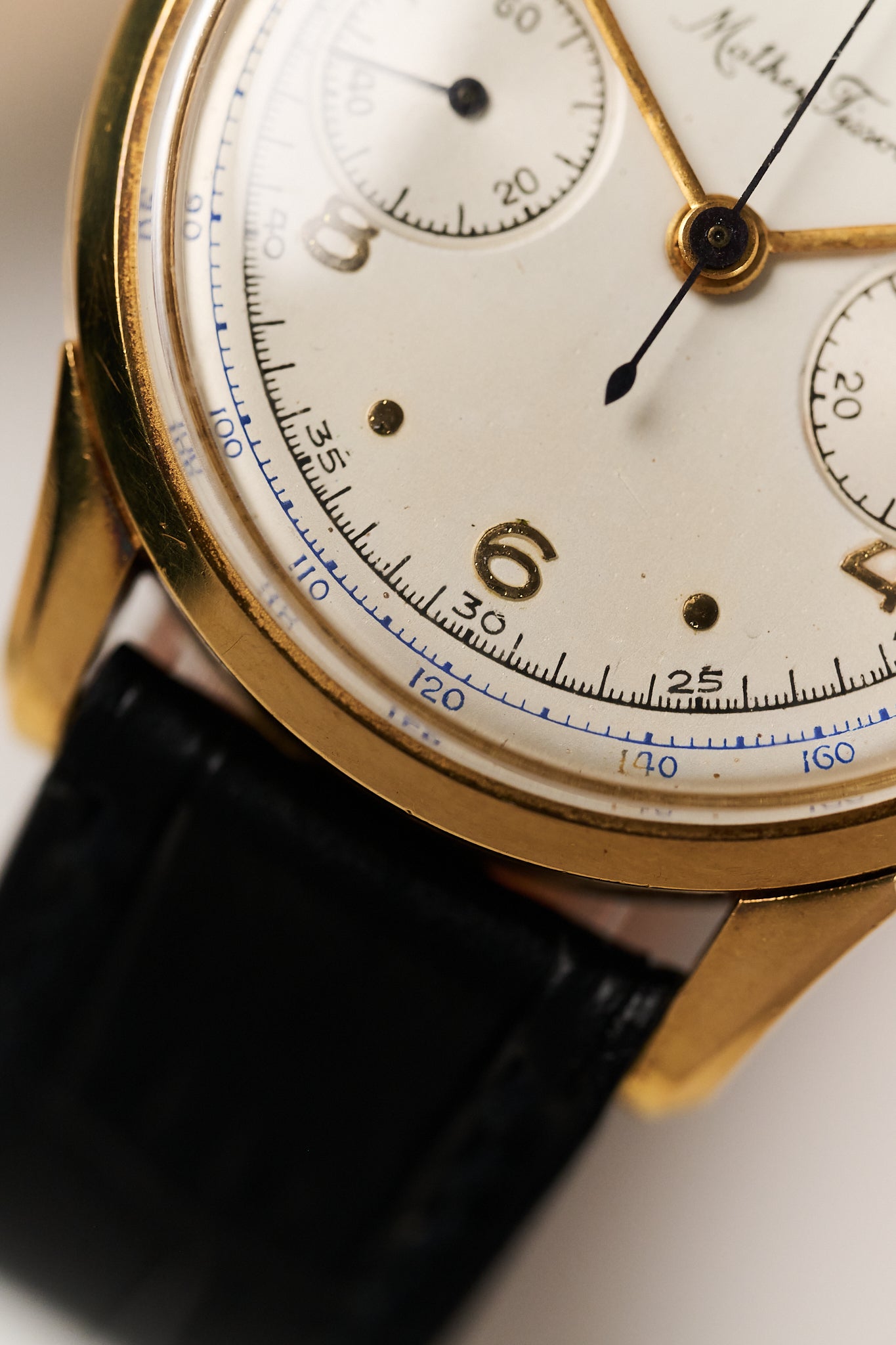 MATHEY-TISSOT 18K YELLOW GOLD CHRONOGRAPH