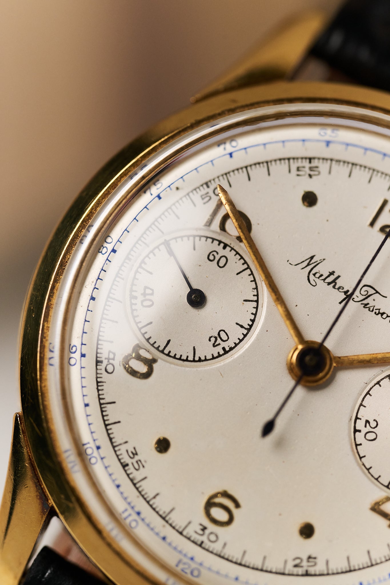 MATHEY-TISSOT 18K YELLOW GOLD CHRONOGRAPH