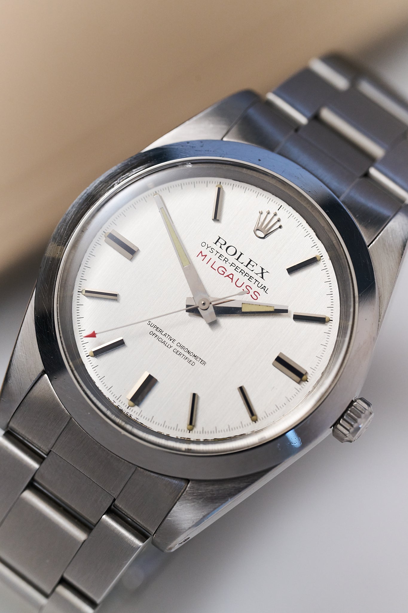 ROLEX 1019 MILGAUSS 'SILVER DIAL' FULL SET