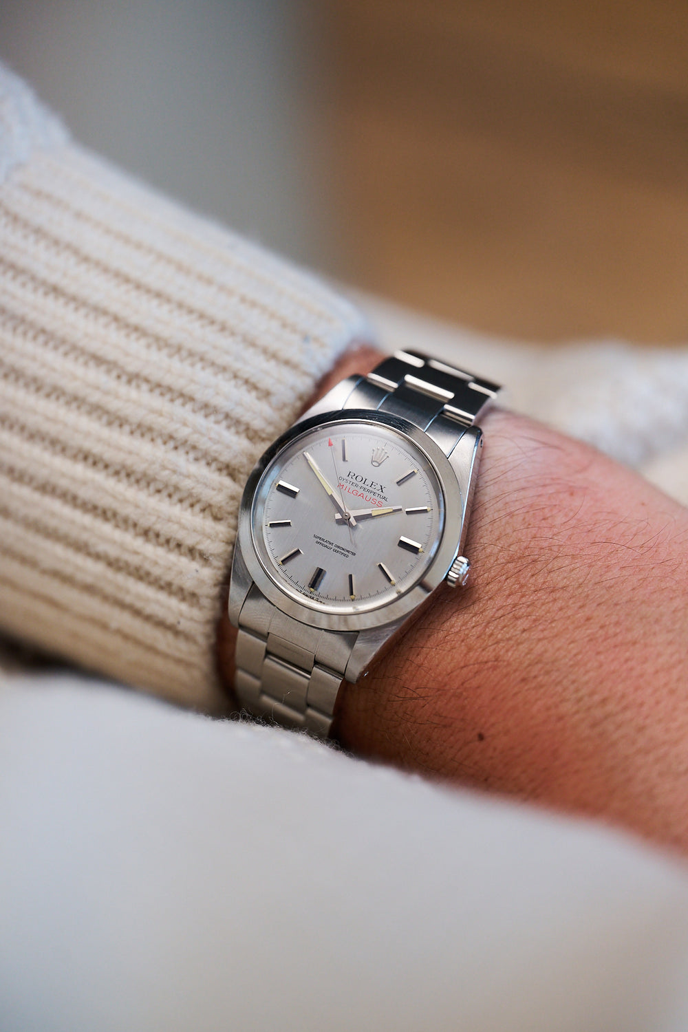 ROLEX 1019 MILGAUSS 'SILVER DIAL' FULL SET