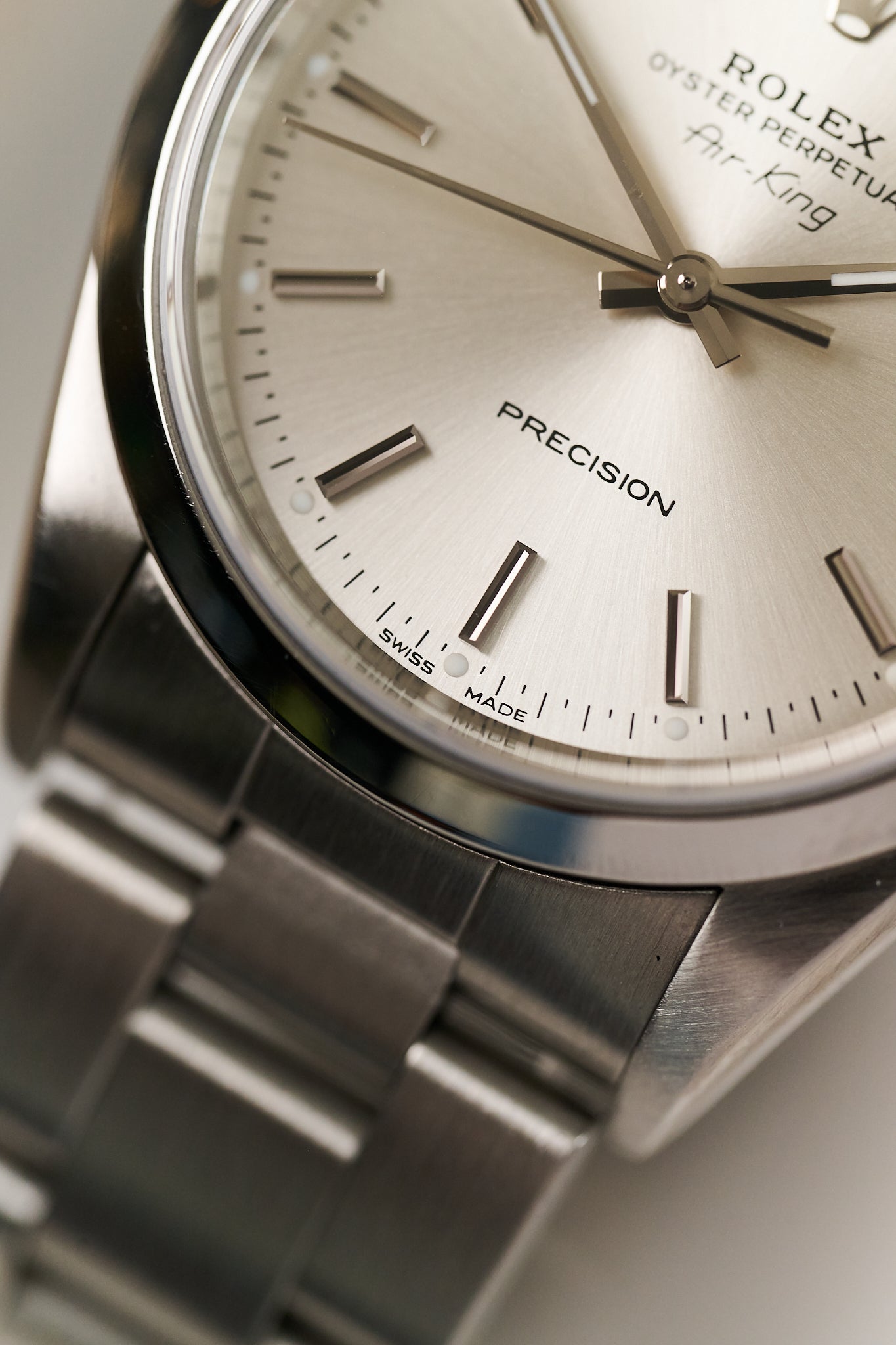 ROLEX AIR KING 14000M 'SILVER DIAL' FULL SET