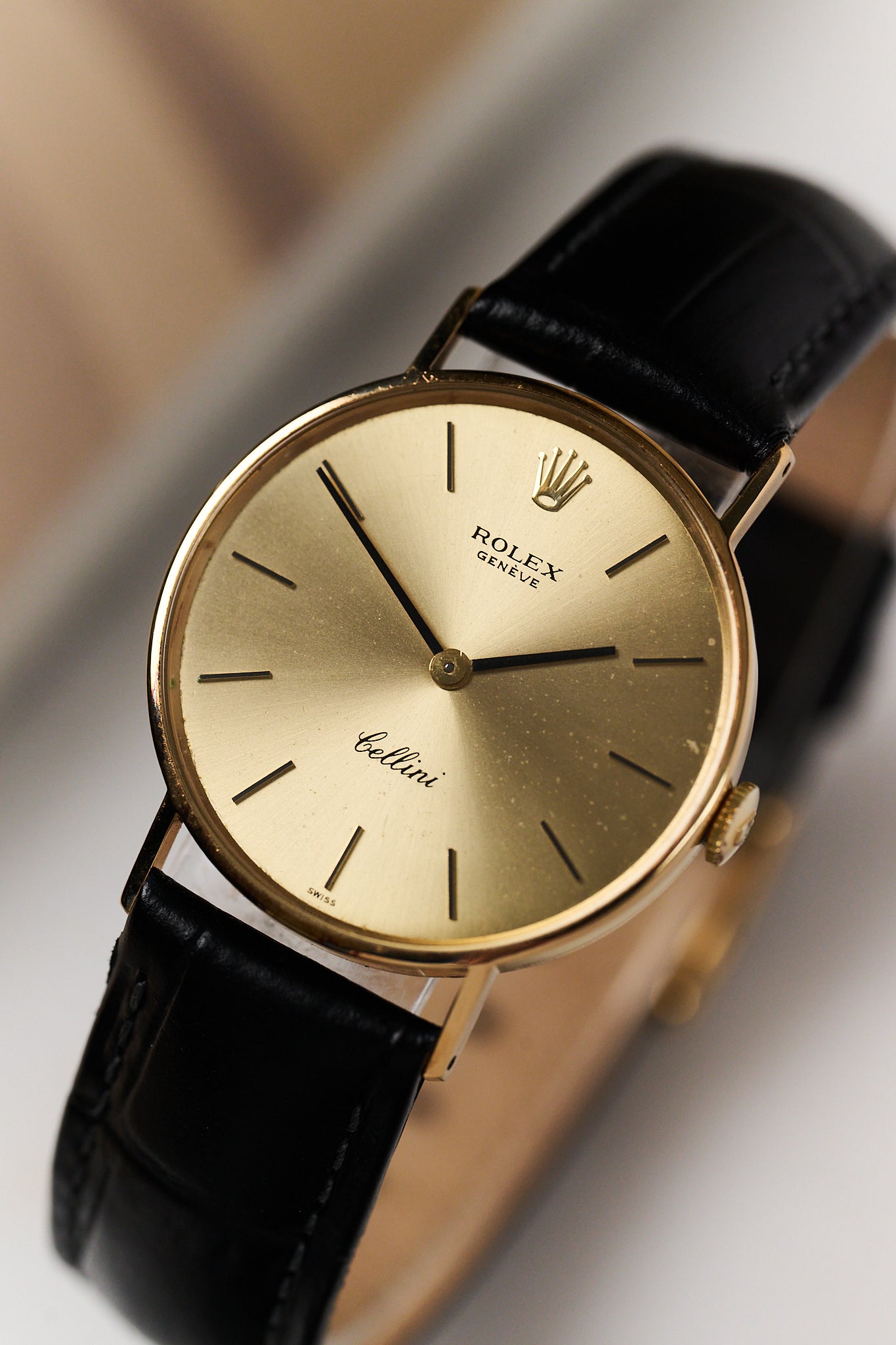ROLEX CELLINI 3833 18K YELLOW GOLD 'CHAMPAGNE DIAL'