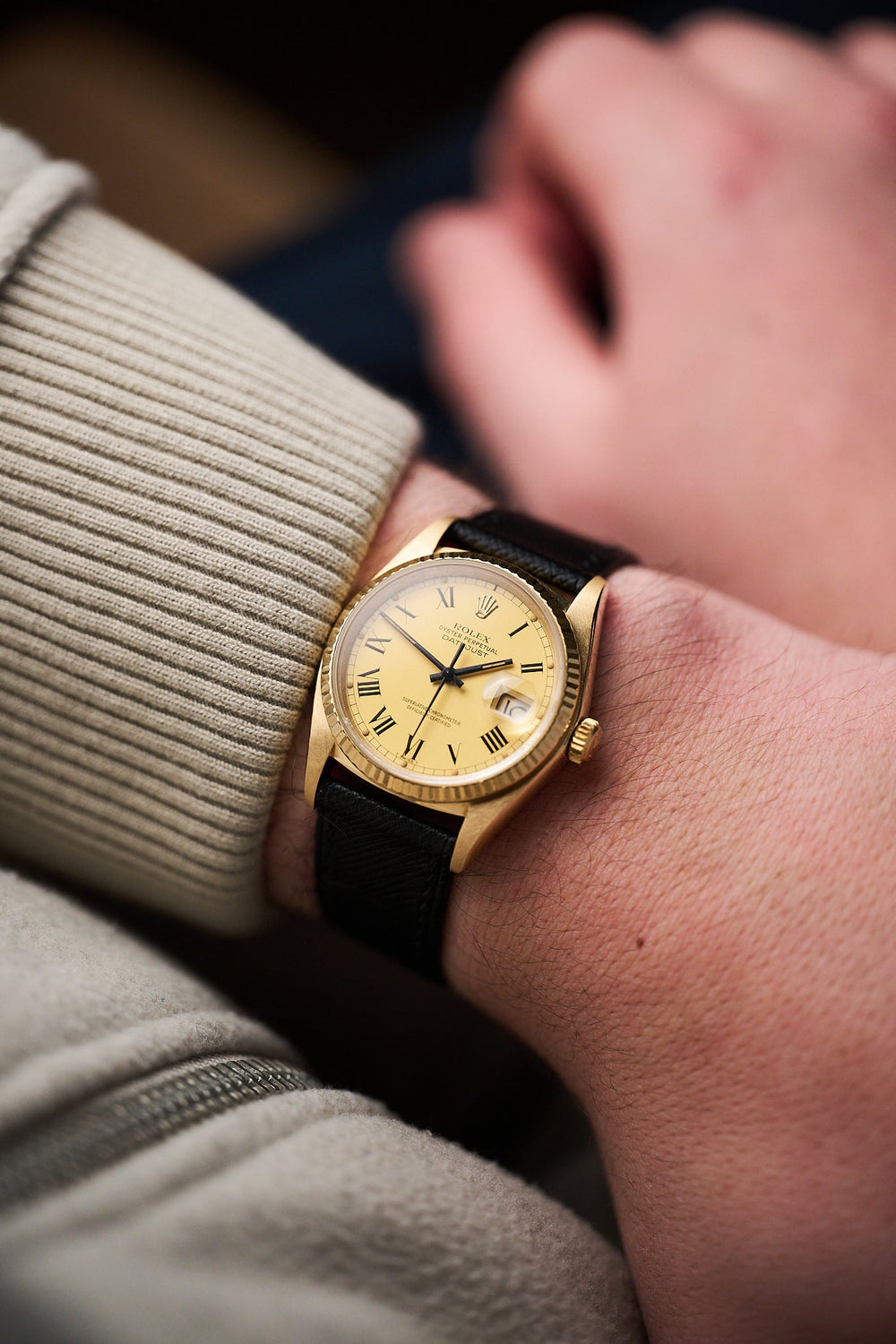 ROLEX DATEJUST 16018 YELLOW GOLD 'LEMON BUCKLEY DIAL'