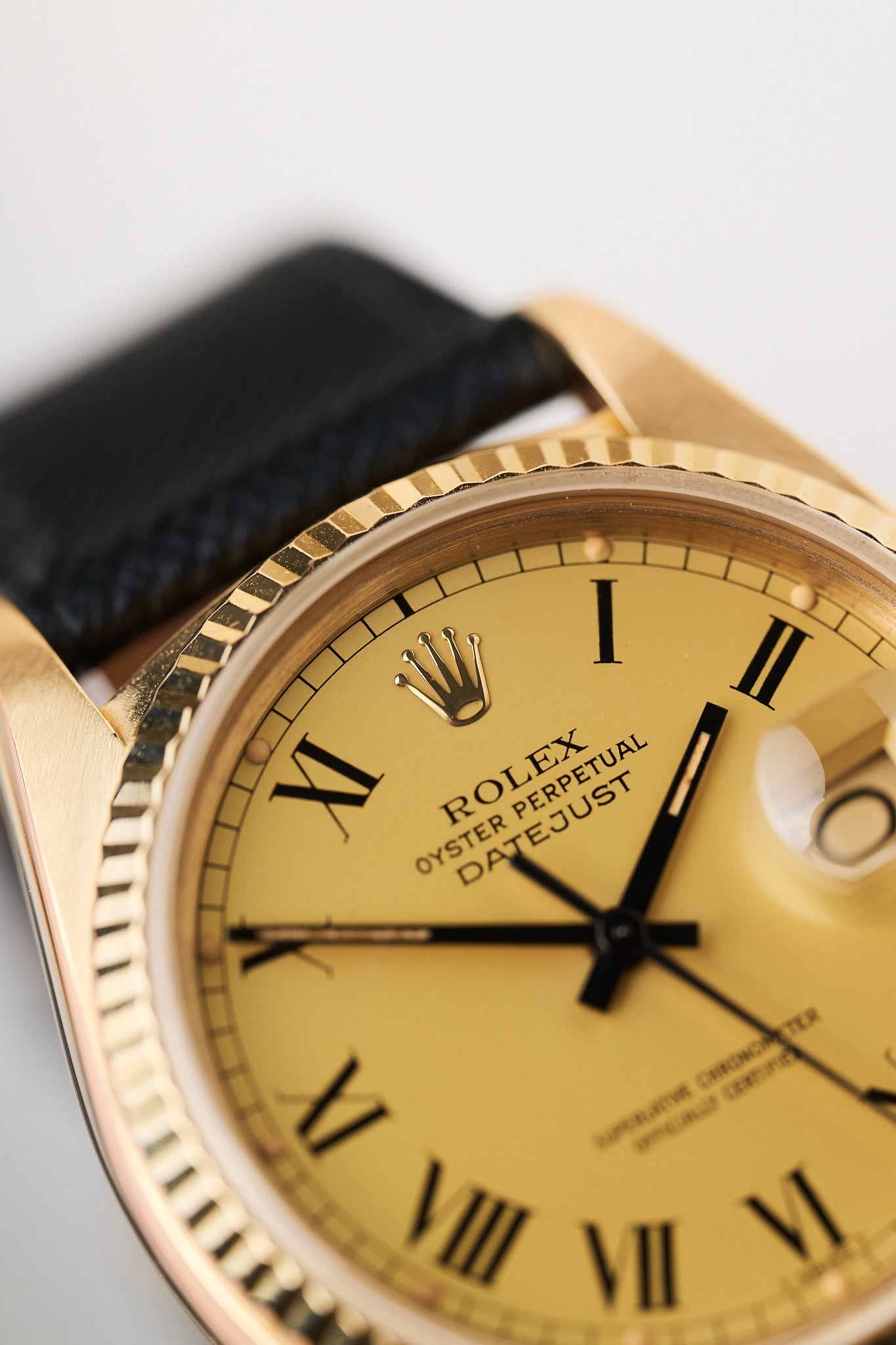 ROLEX DATEJUST 16018 YELLOW GOLD 'LEMON BUCKLEY DIAL'