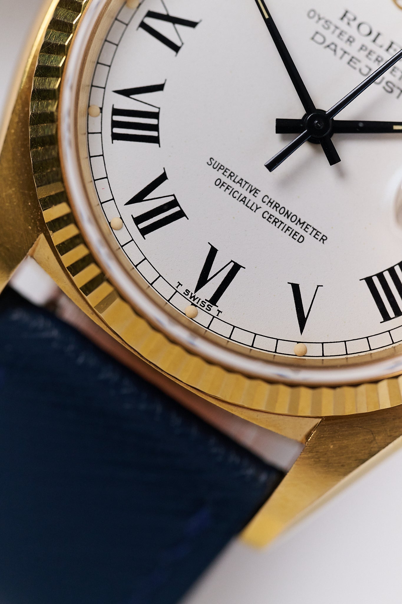 ROLEX DATEJUST 18K YELLOW GOLD 16018 'BUCKLEY DIAL'