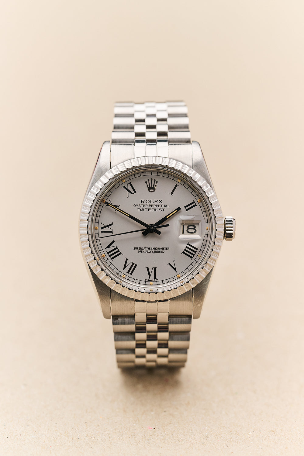ROLEX DATEJUST 36 16030 'GREY BUCKLEY DIAL'