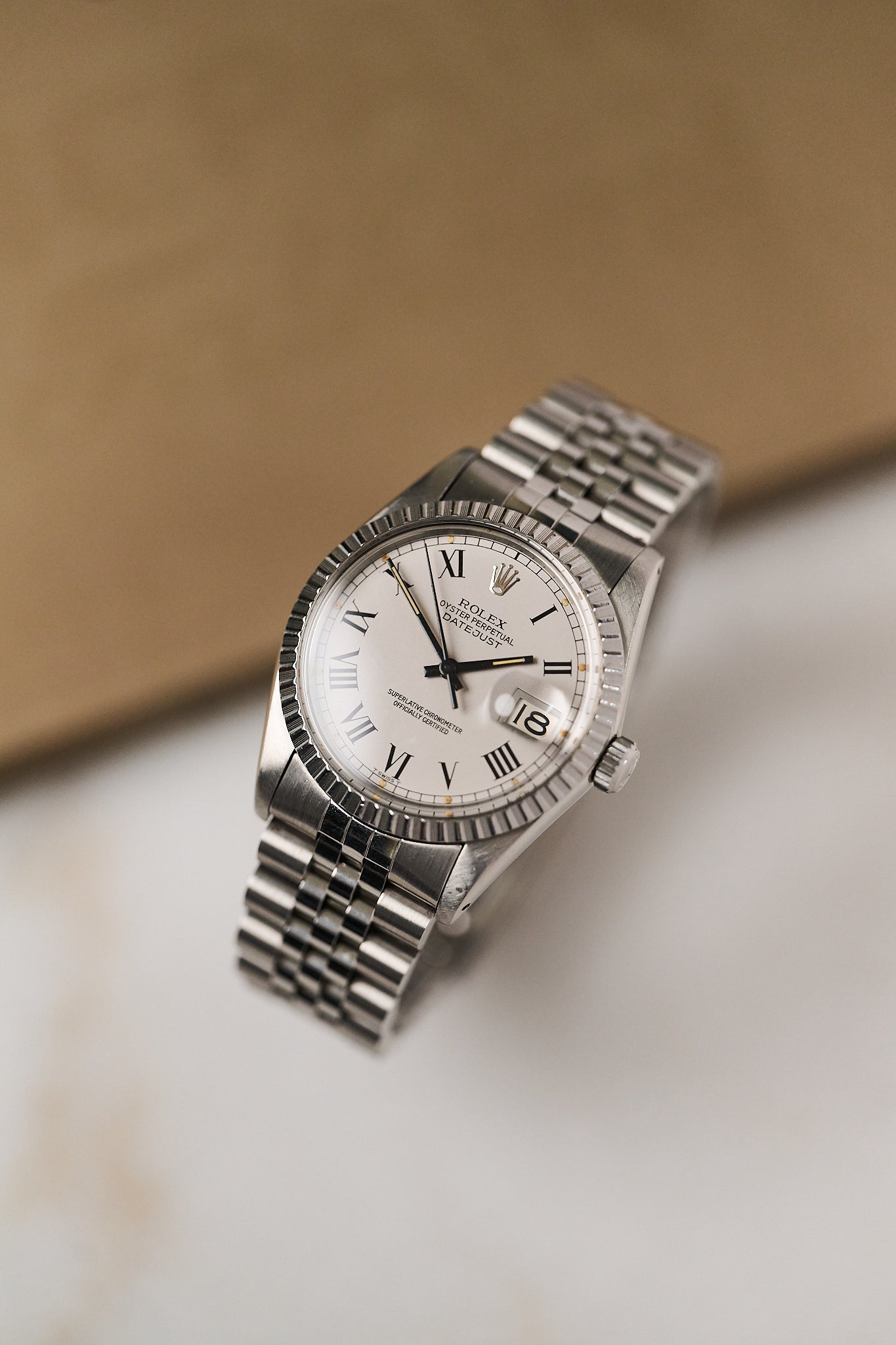 ROLEX DATEJUST 36 16030 'GREY BUCKLEY DIAL'