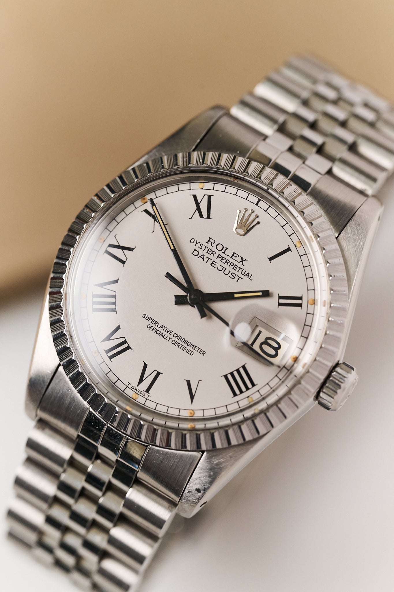 ROLEX DATEJUST 36 16030 'GREY BUCKLEY DIAL'