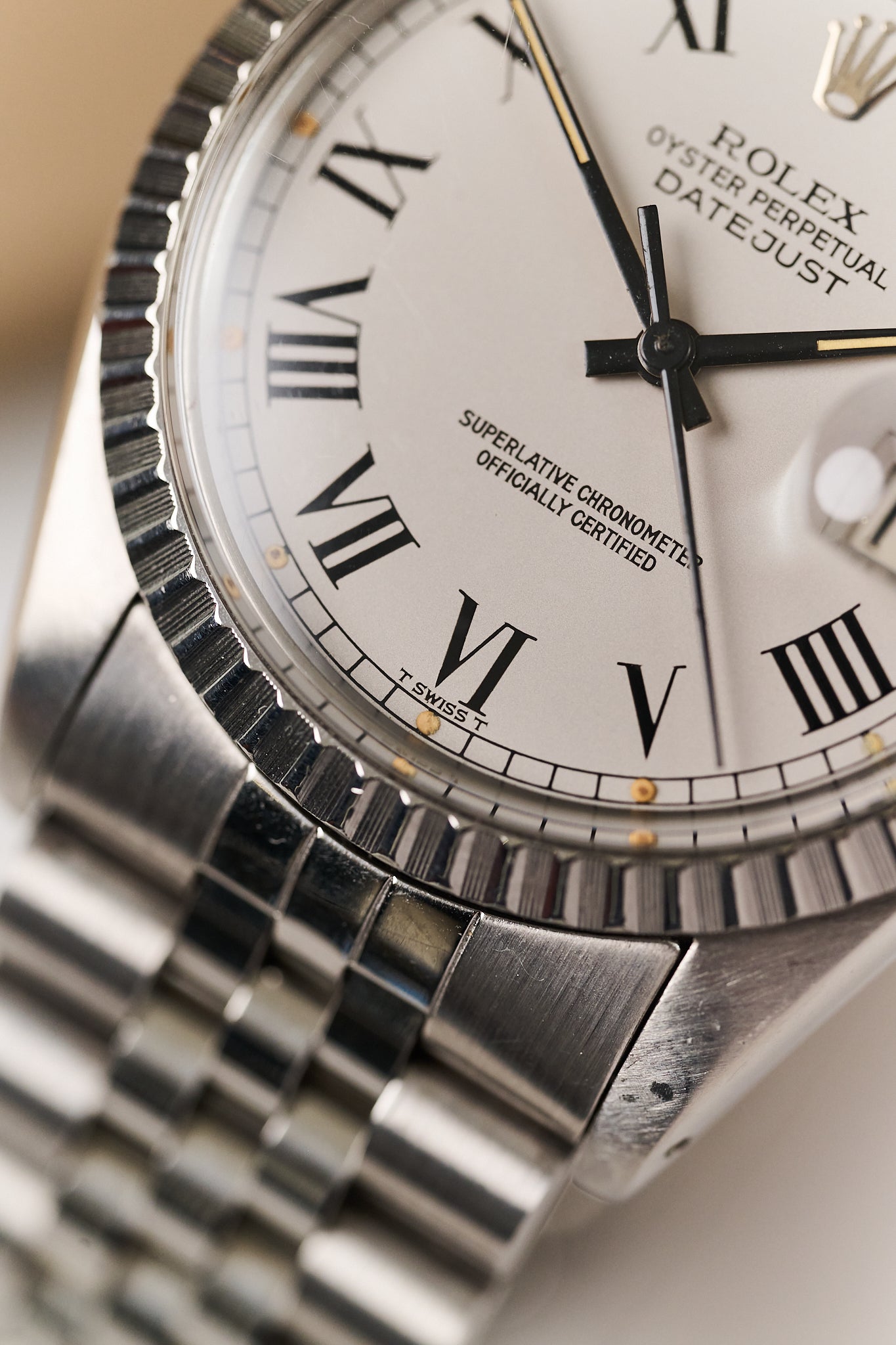 ROLEX DATEJUST 36 16030 'GREY BUCKLEY DIAL'